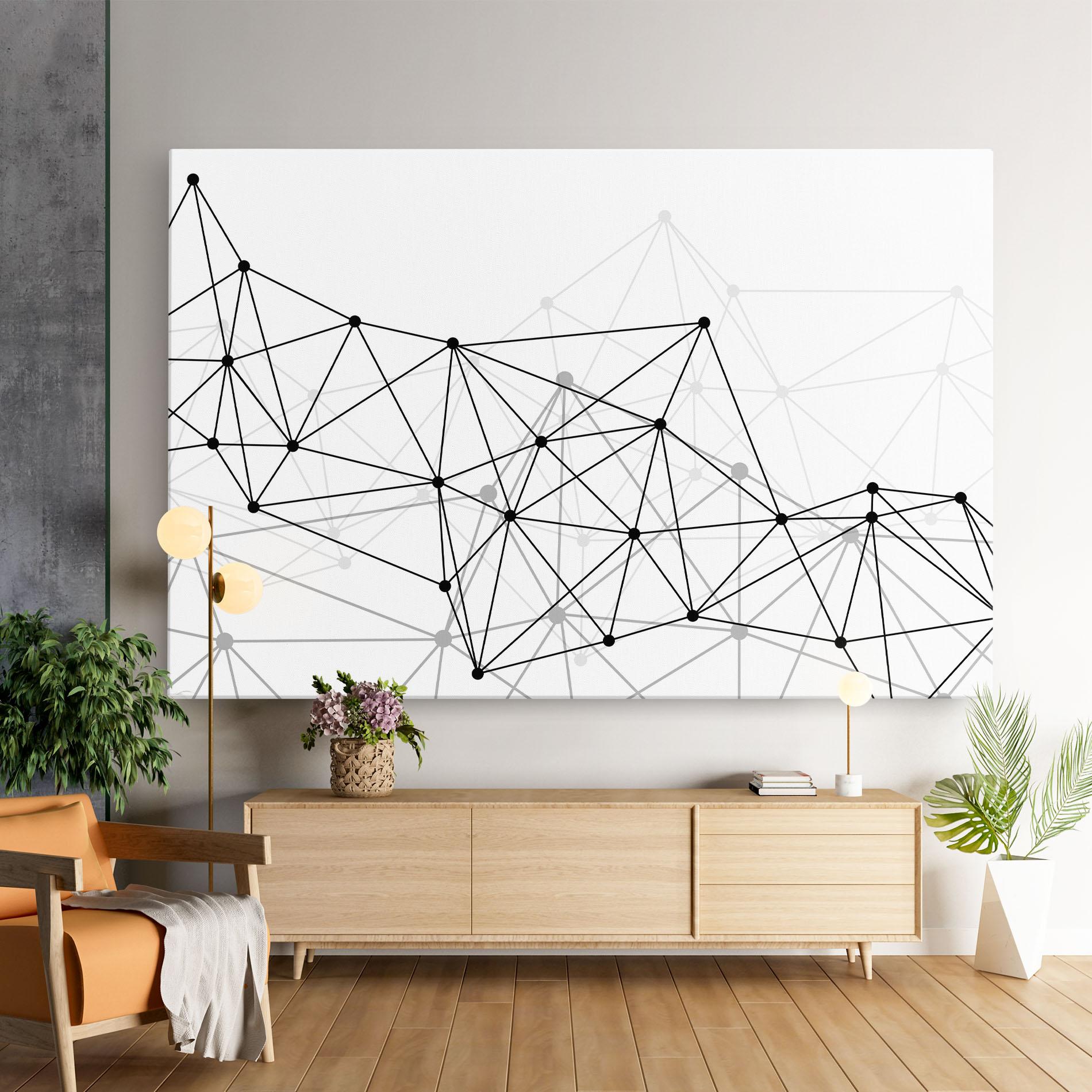 Leinwandbild Black Connecting mockup 9