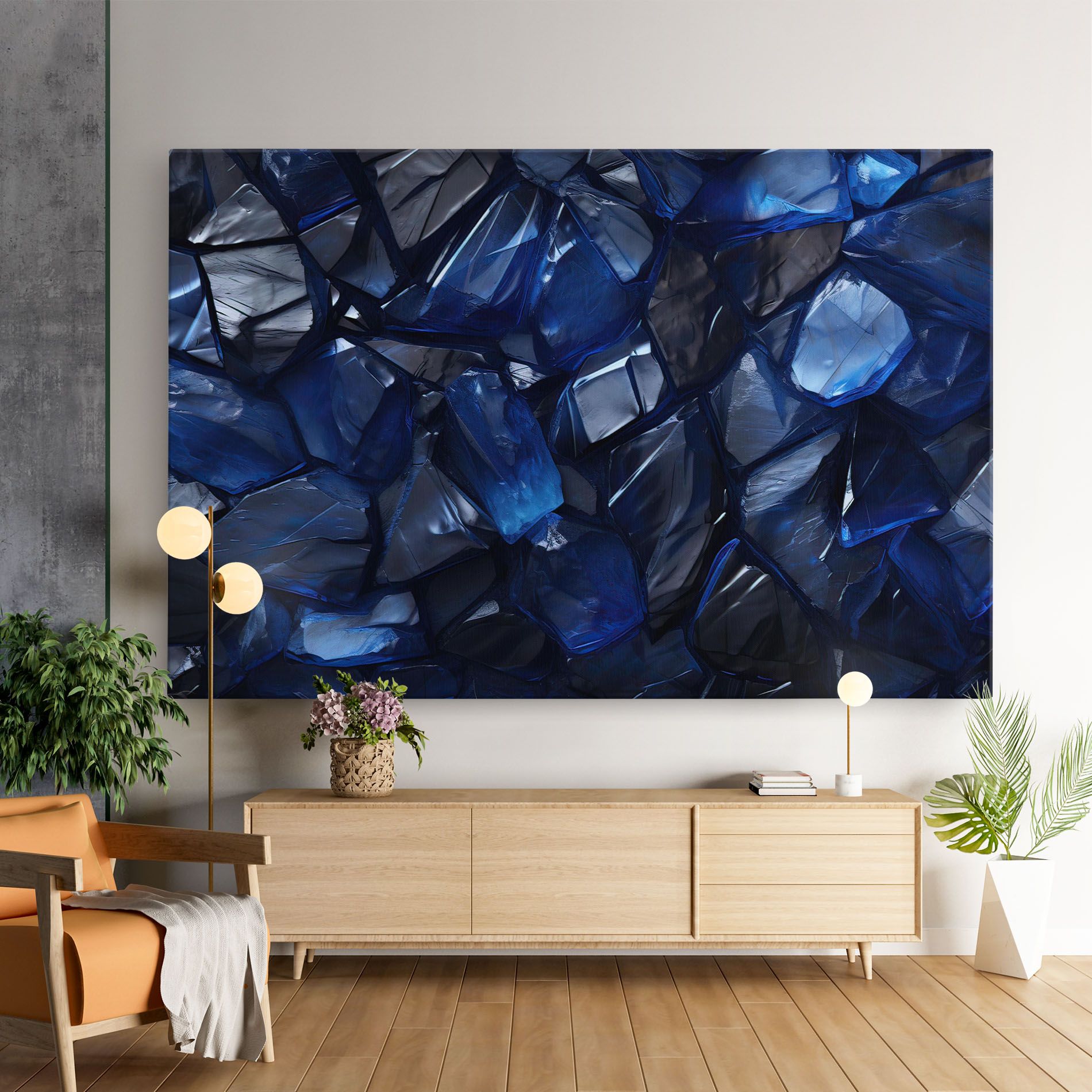 Blue Crystal Shape mockup 9