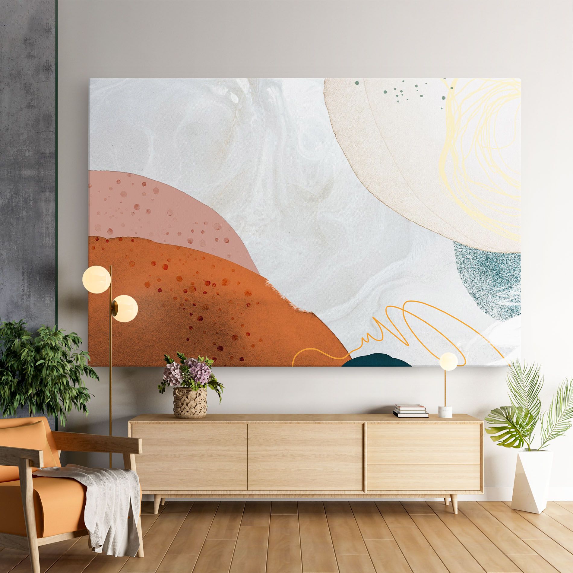 Orange Yellow Line mockup 9