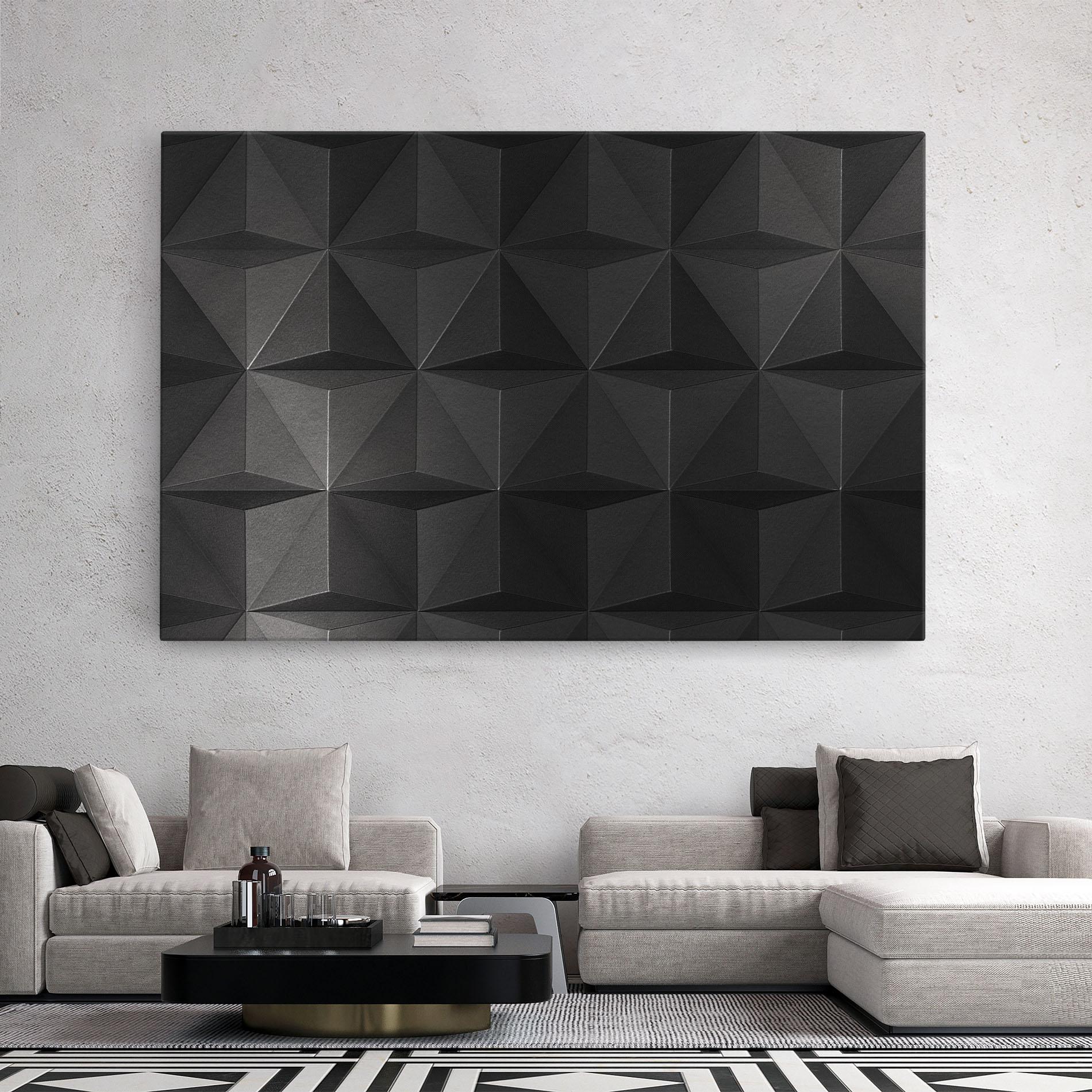 Leinwandbild Black Shade Triangle mockup 2