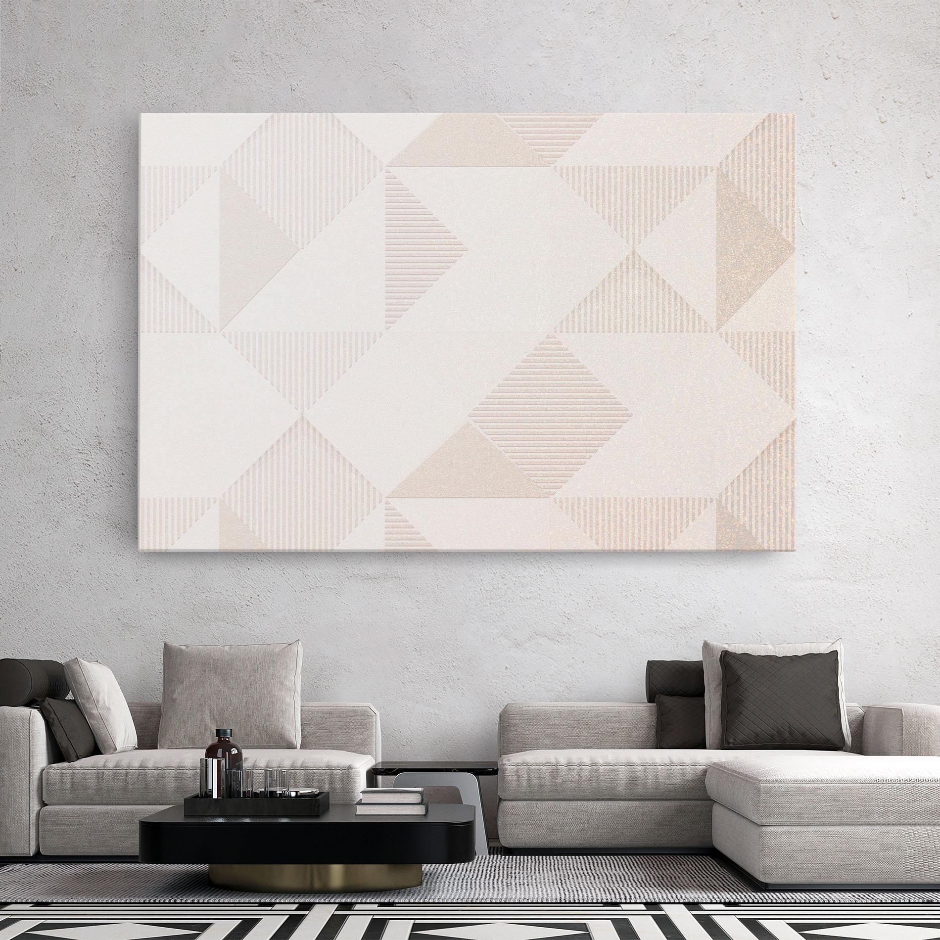 Leinwandbild Light Cream Rhombus mockup 2