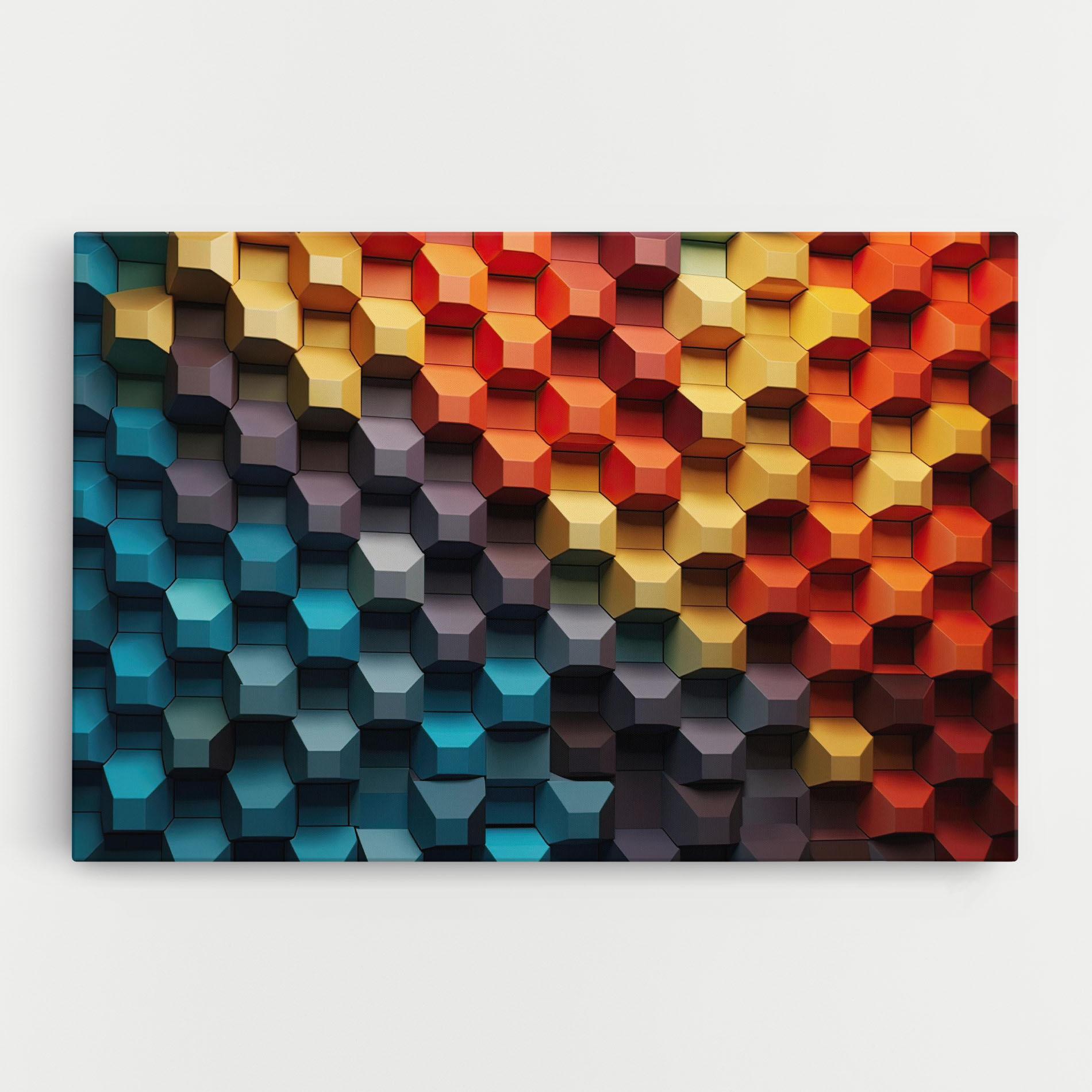 Leinwandbild 3d Sqare Mix mockup 0