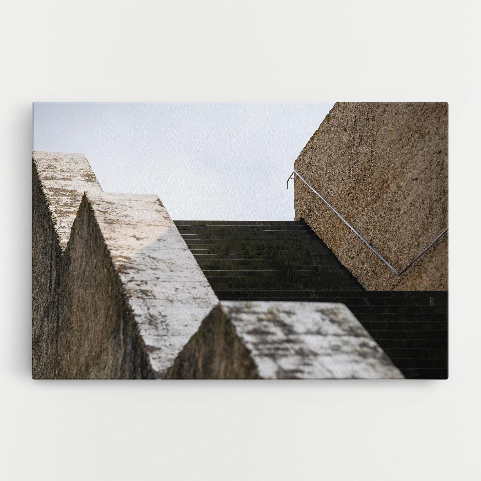 Leinwandbild Black Stairs mockup 0