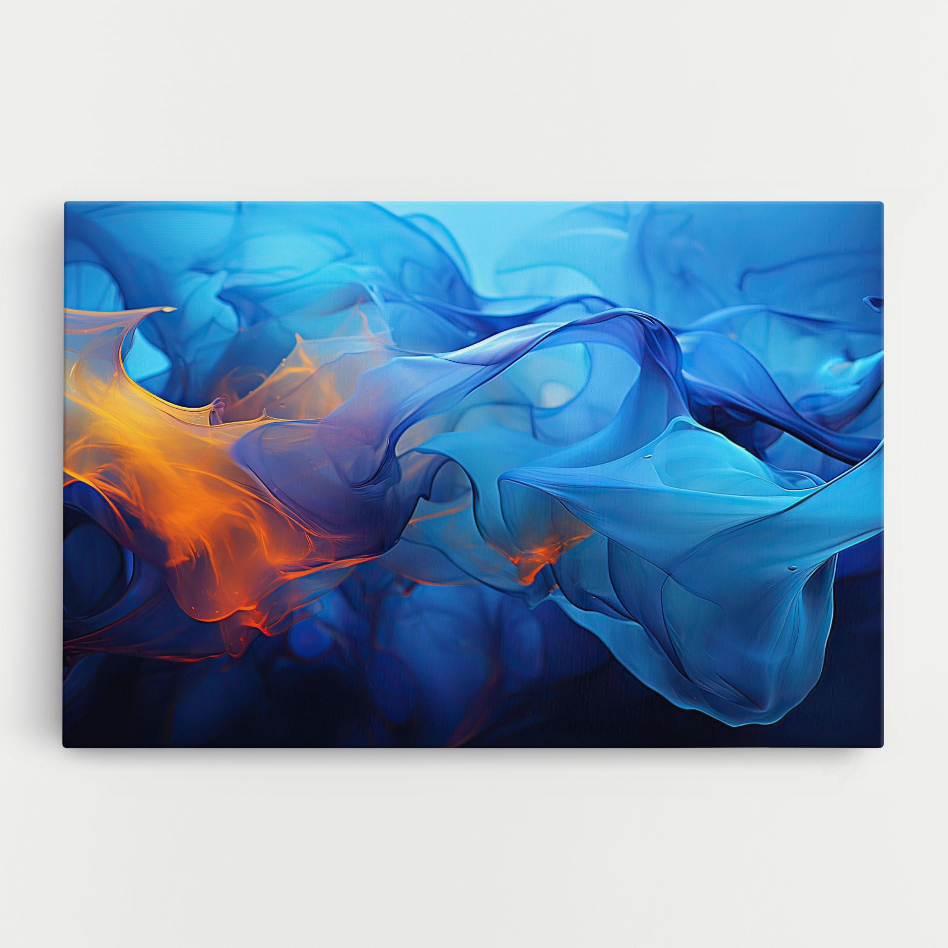 Leinwandbild Blue Orange Floating mockup 0