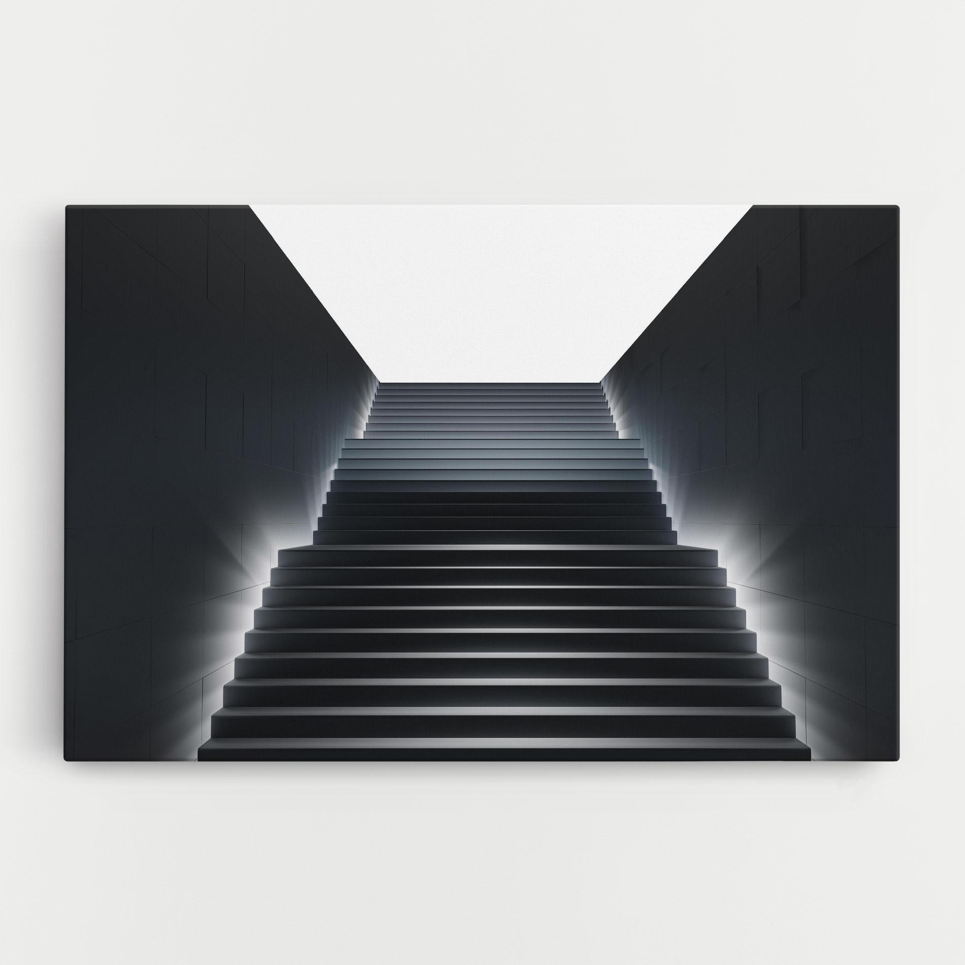 Leinwandbild Dark Stairs mockup 0