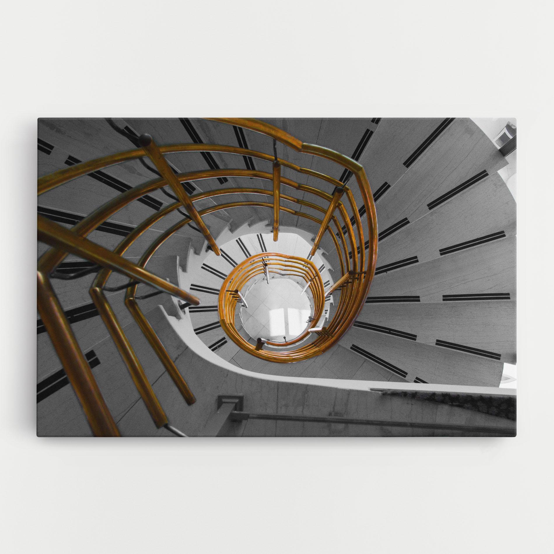 Leinwandbild Gold Bar Stairs mockup 0