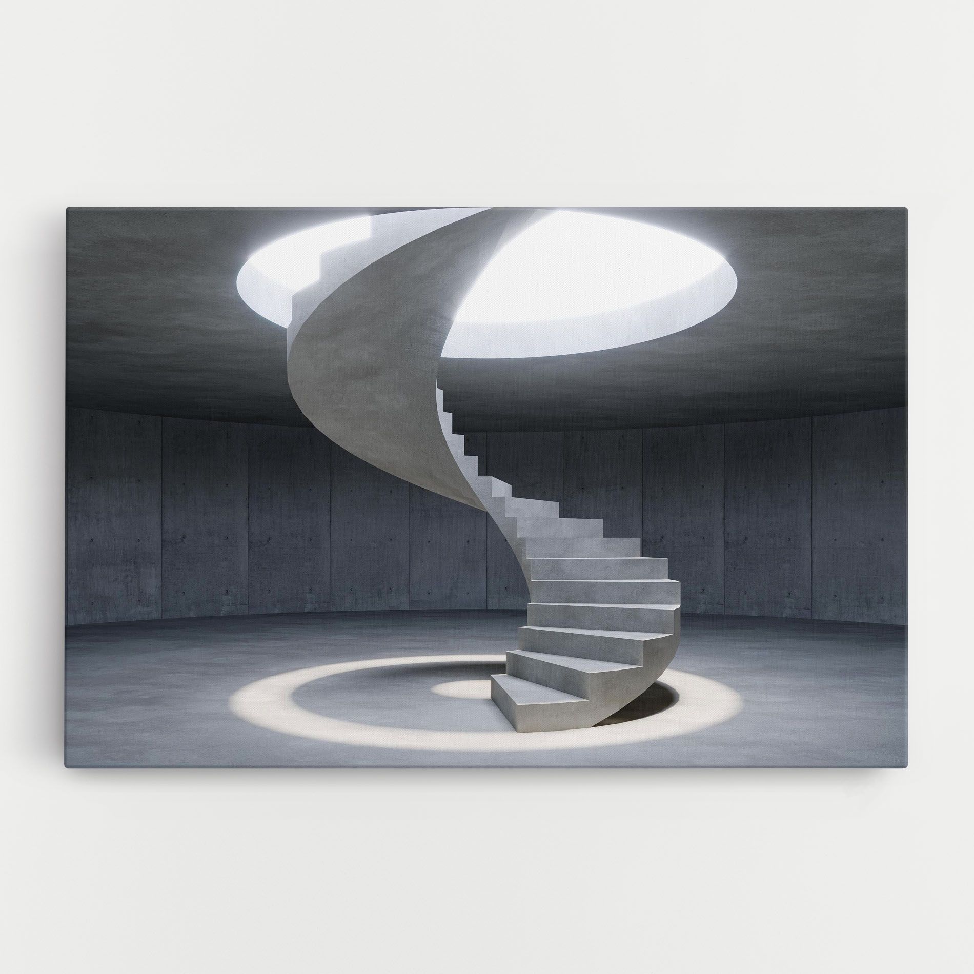 Spiral White Staircase mockup 0