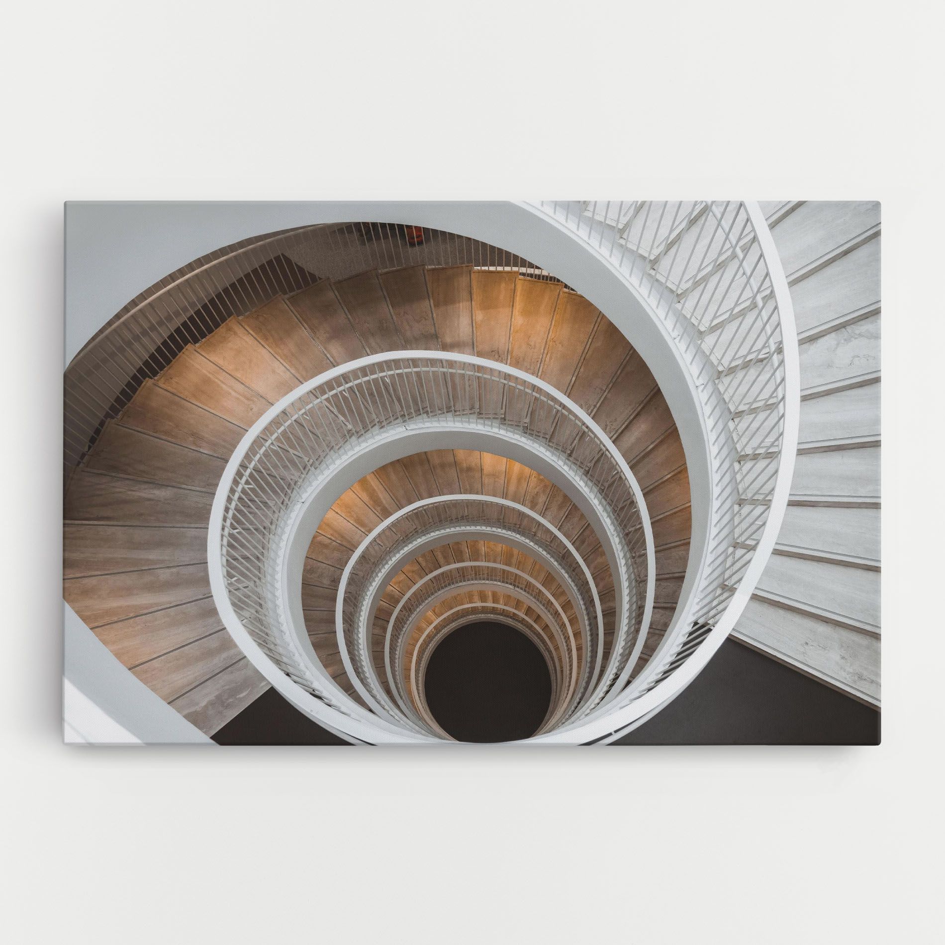 White Spiral Stairs mockup 0