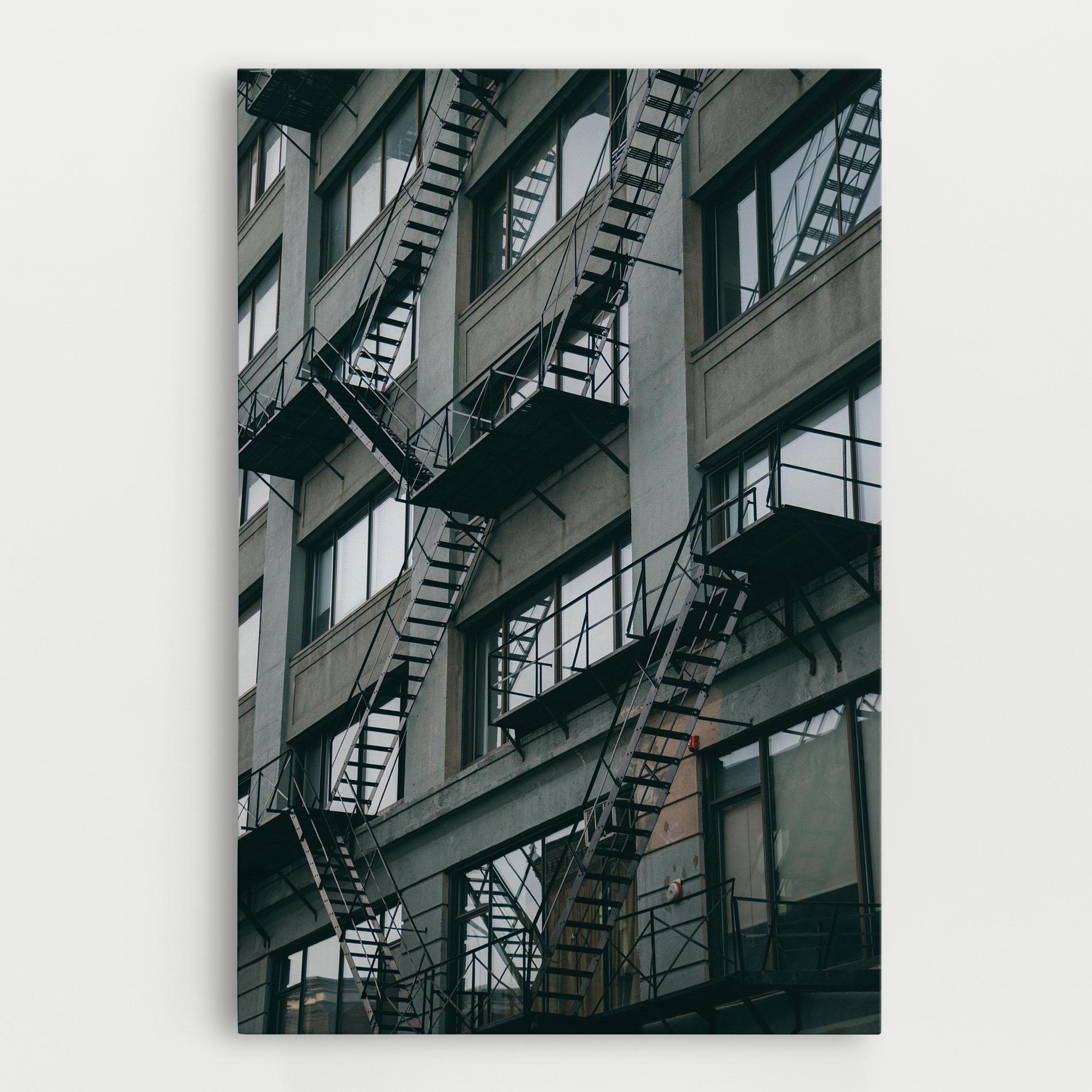 Leinwandbild Building Stairs mockup 0