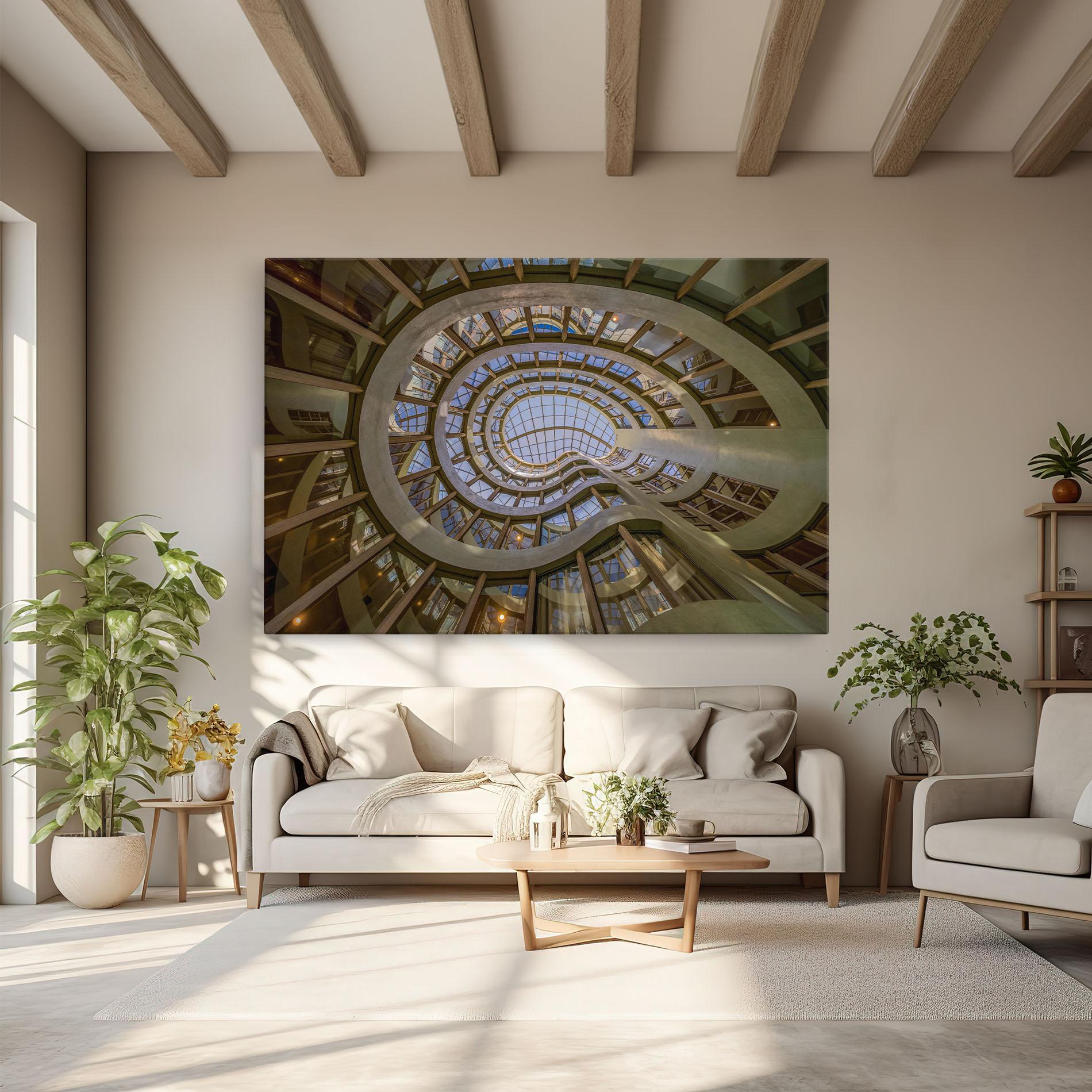 Leinwandbild Glass Building mockup 6