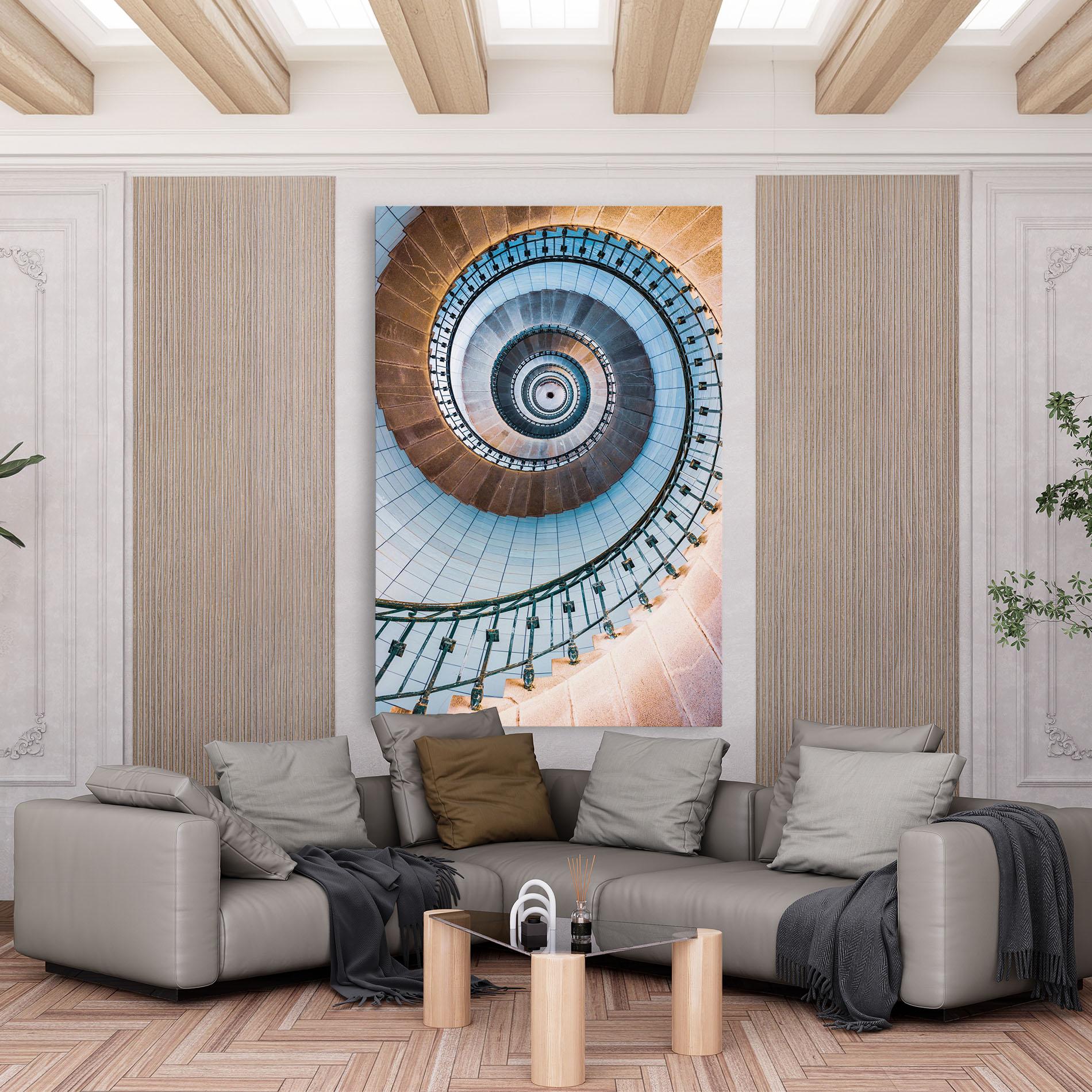 Leinwandbild Blue Opaline Stairs mockup 6