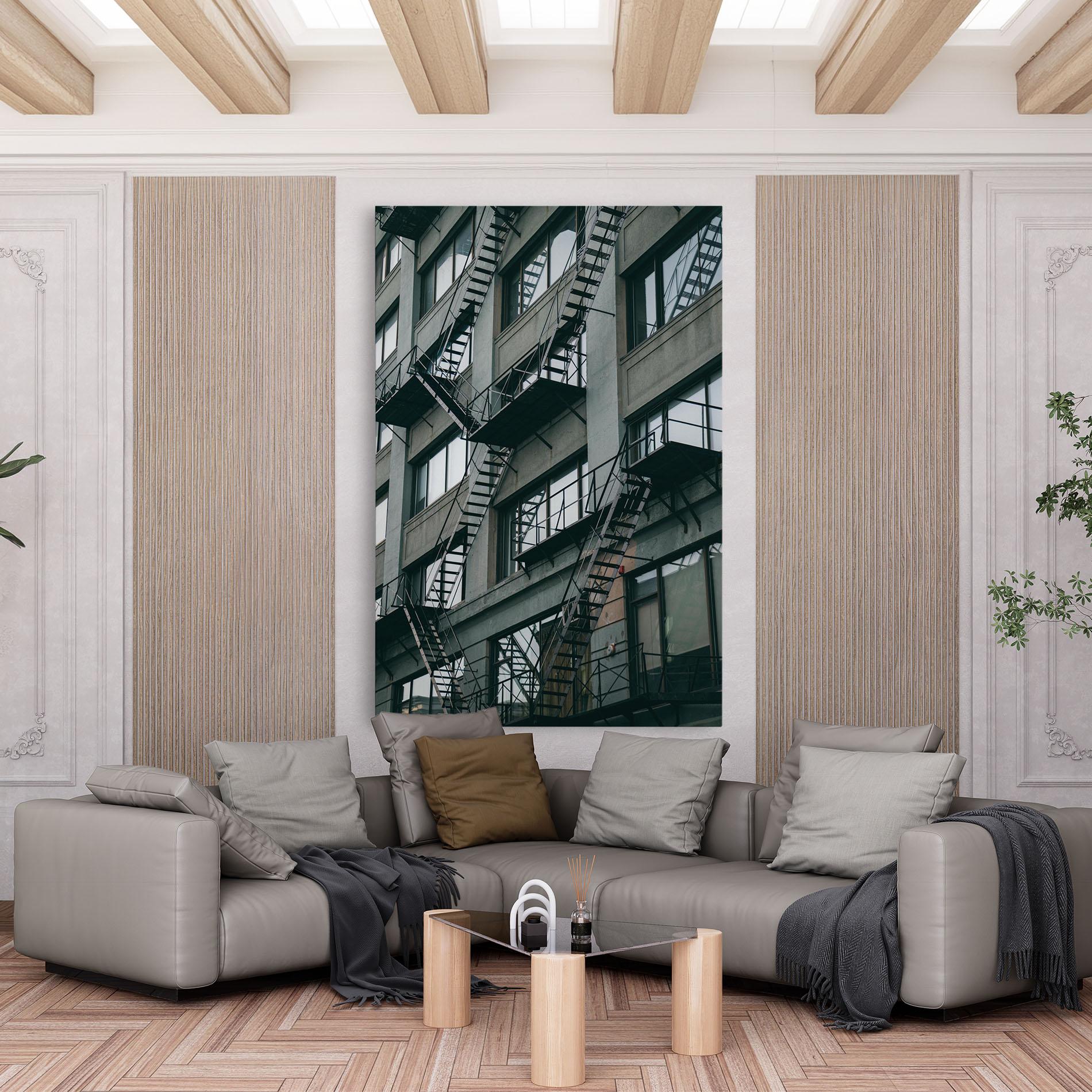 Leinwandbild Building Stairs mockup 6