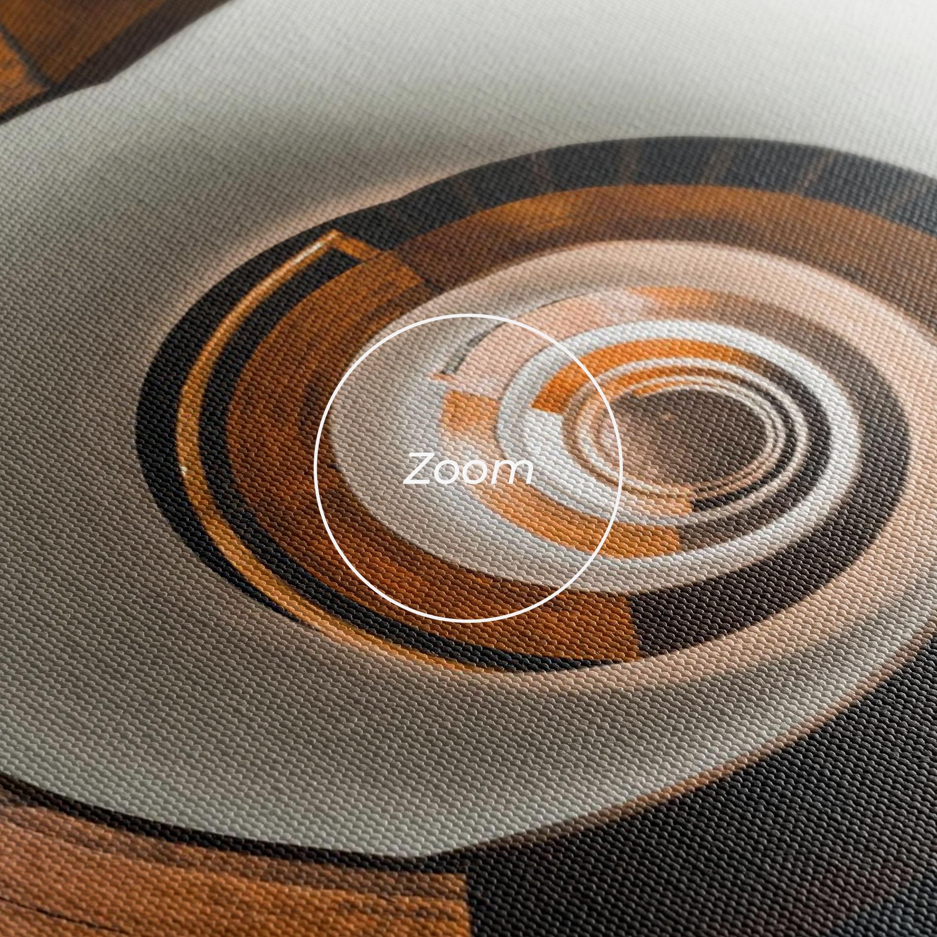 Leinwandbild Black Spiral Stairs mockup 3