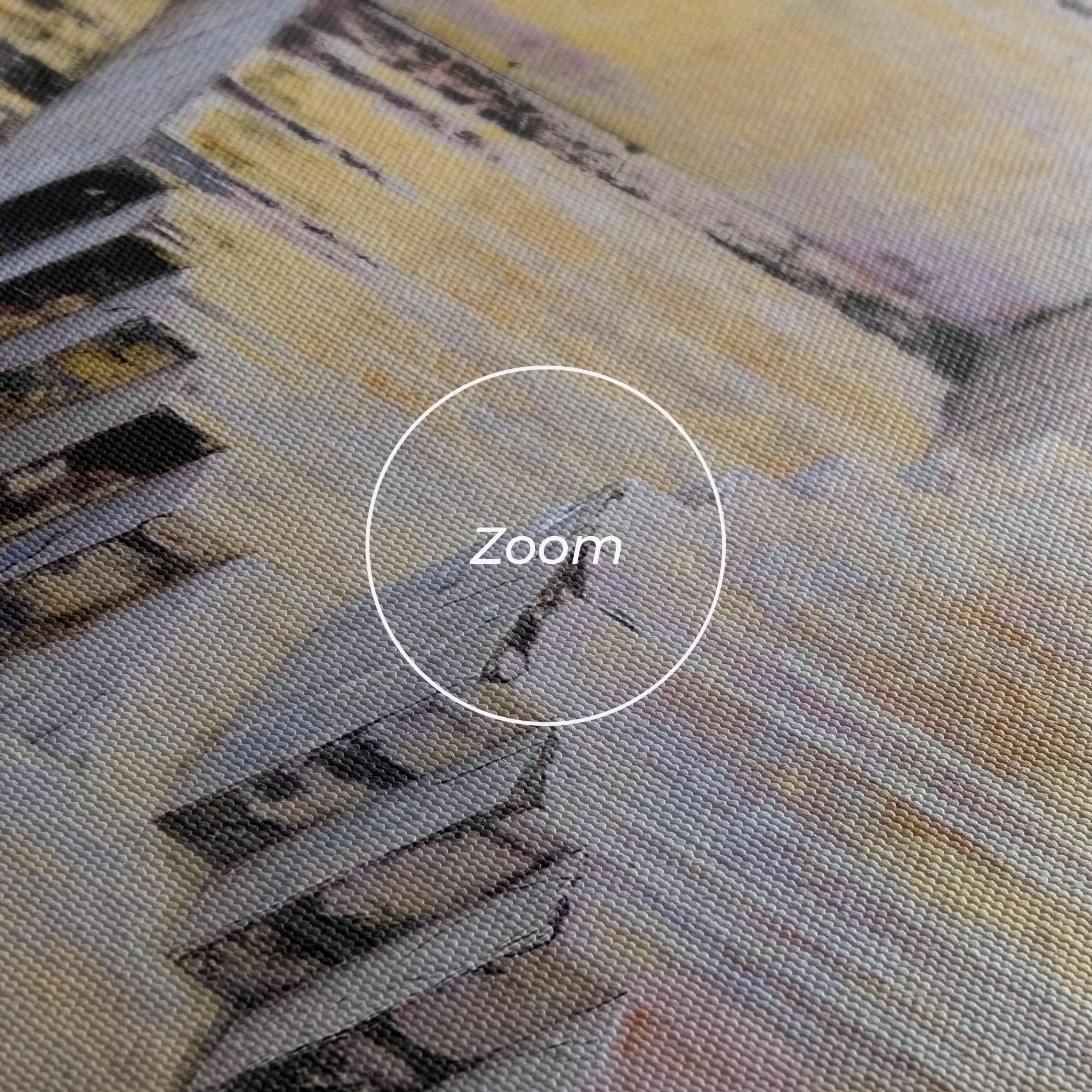 Leinwandbild Old Yellow Stairs mockup 3