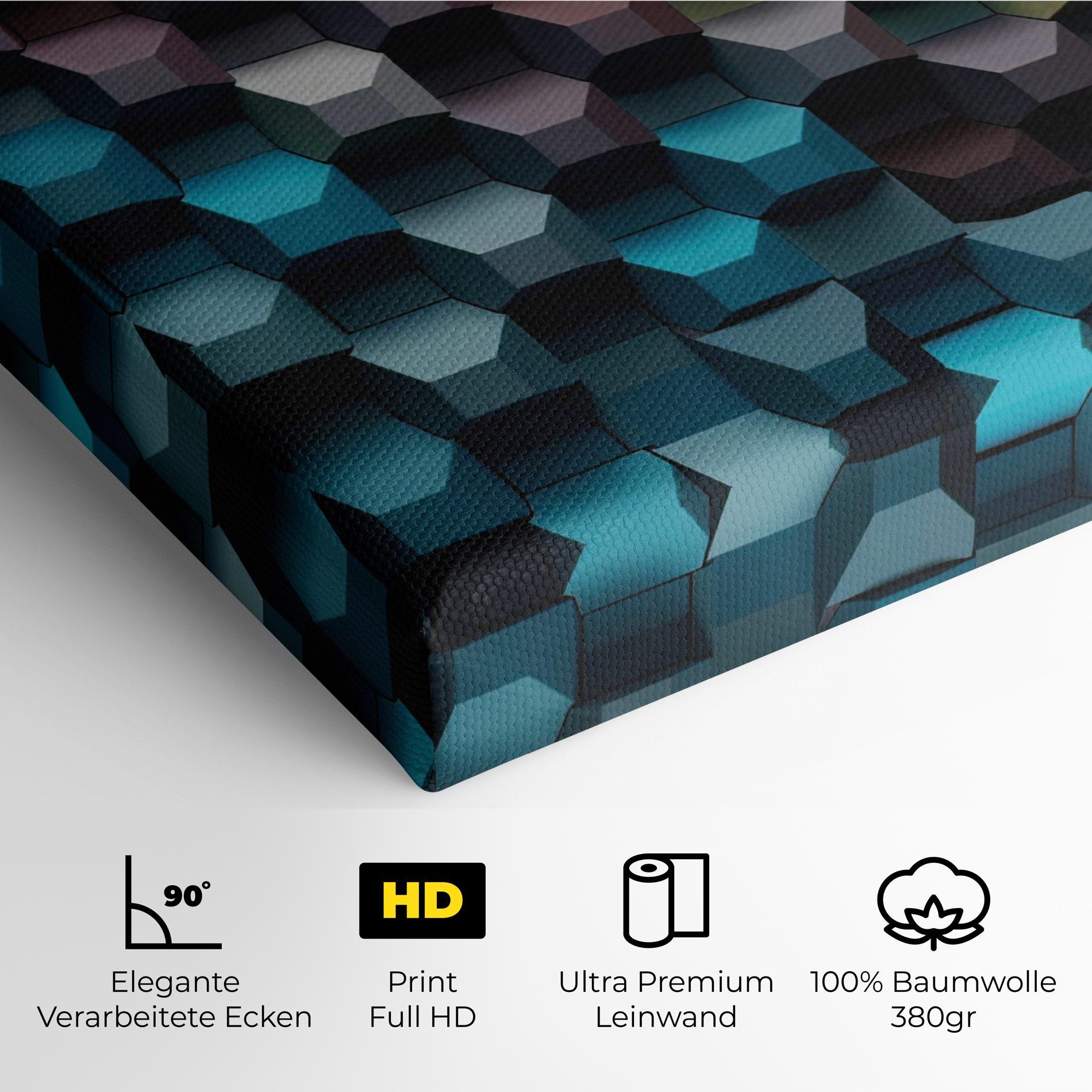 Leinwandbild 3d Sqare Mix mockup 4