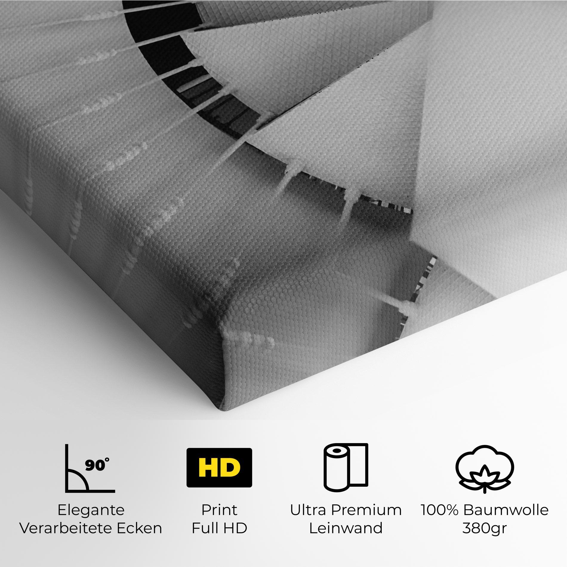 Leinwandbild Black Circle Stairs mockup 4