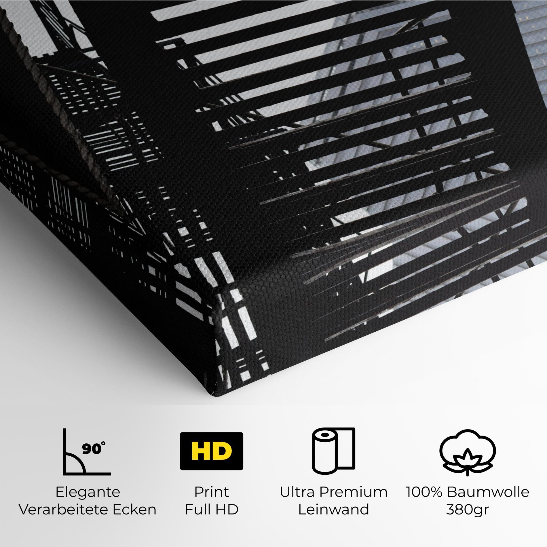 Leinwandbild Black Stairs Floating mockup 4