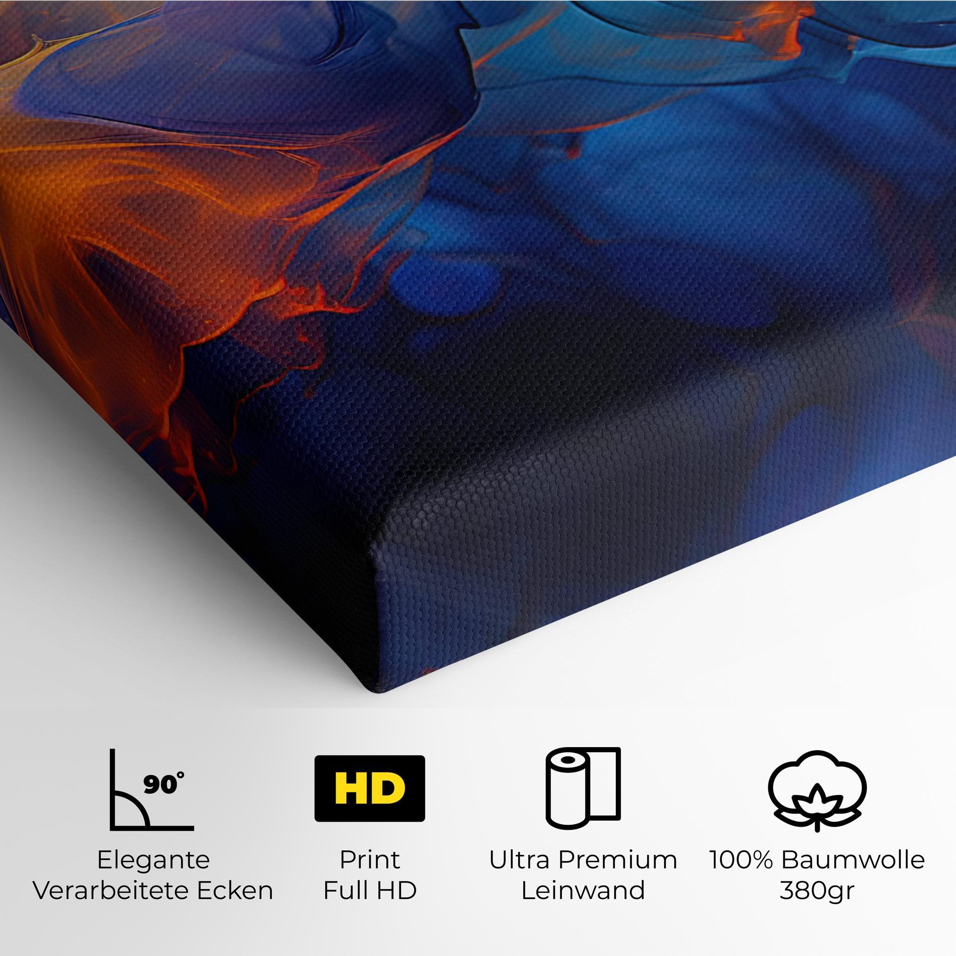 Leinwandbild Blue Orange Floating mockup 4