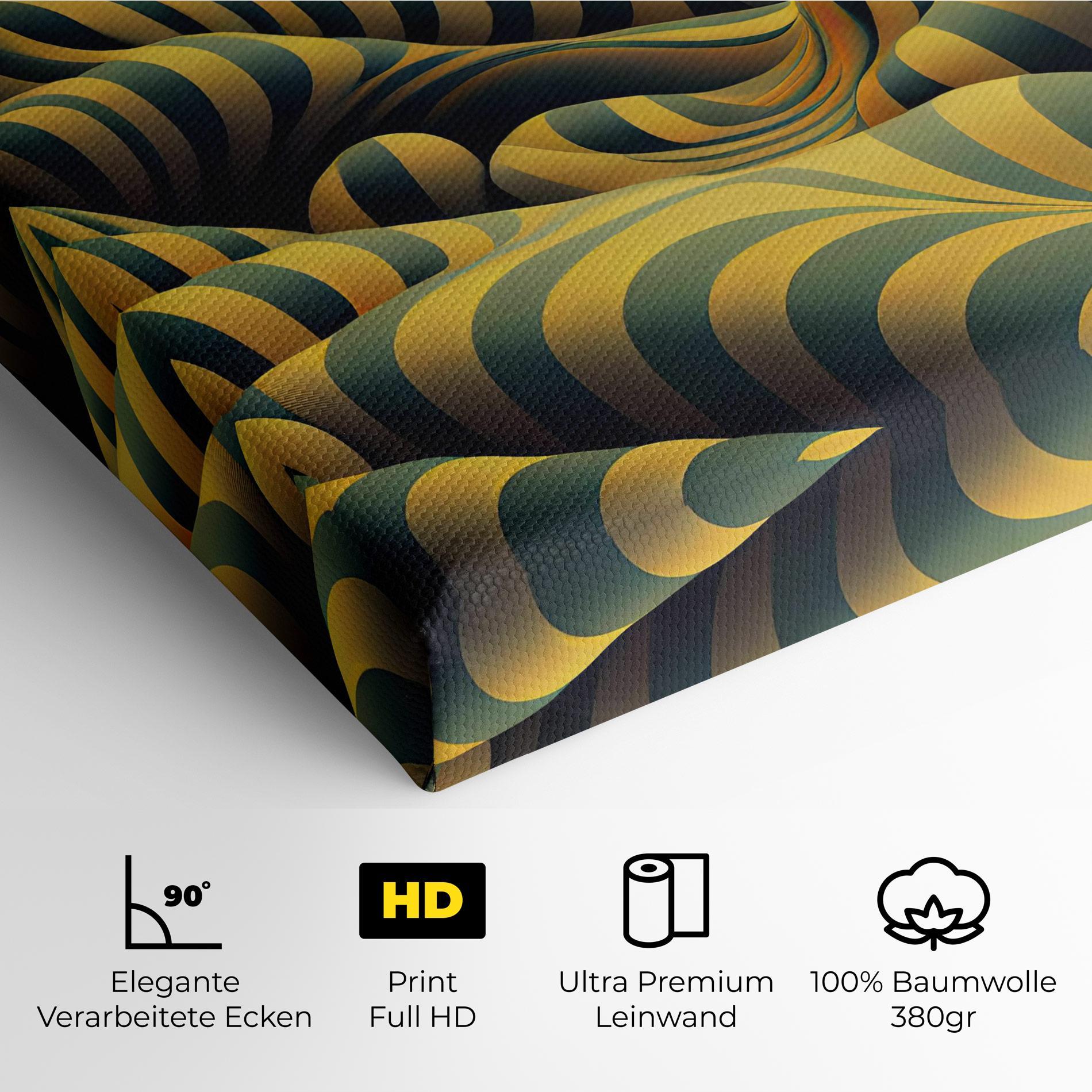 Leinwandbild Green Yellow View mockup 4