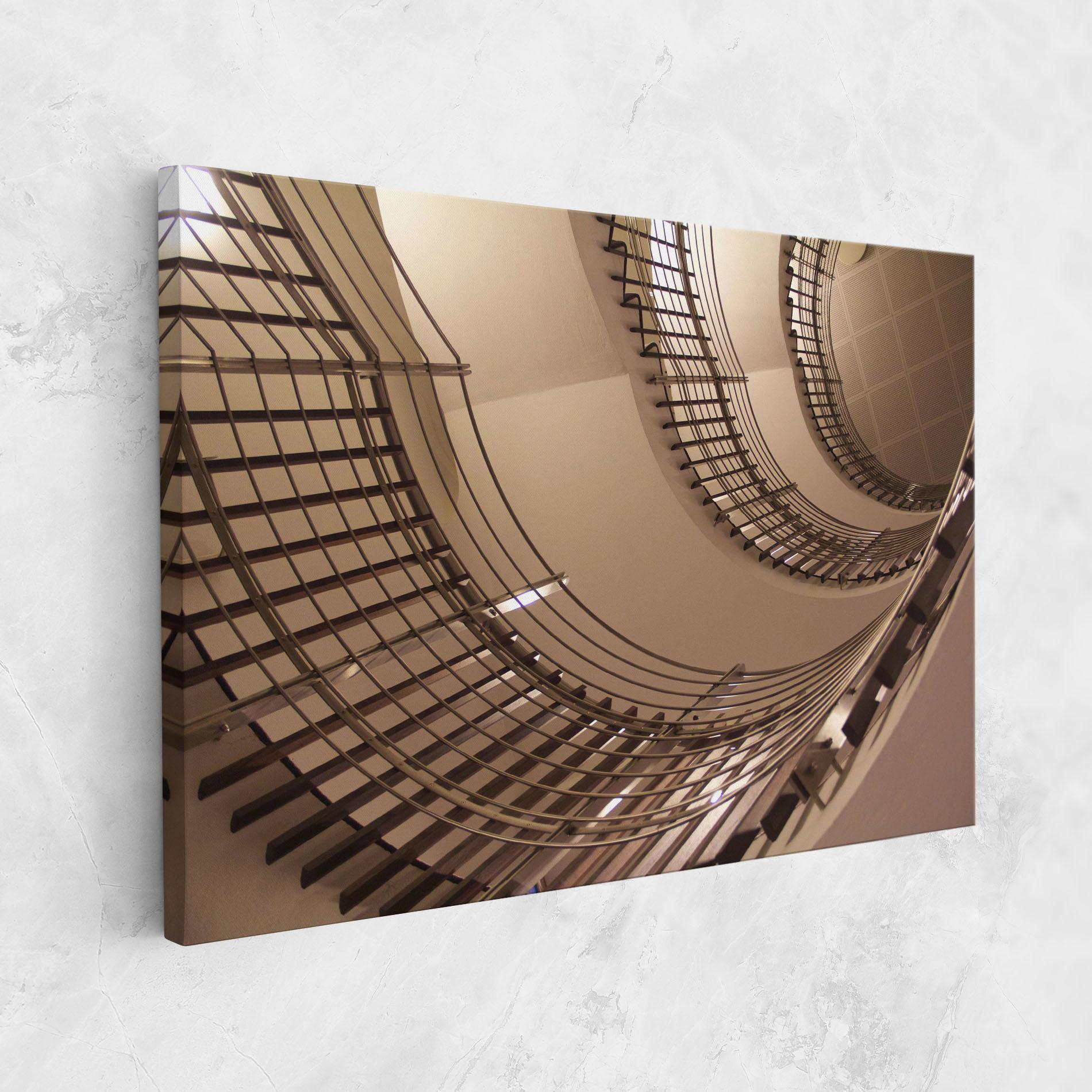 Leinwandbild Cream Stairs mockup 1