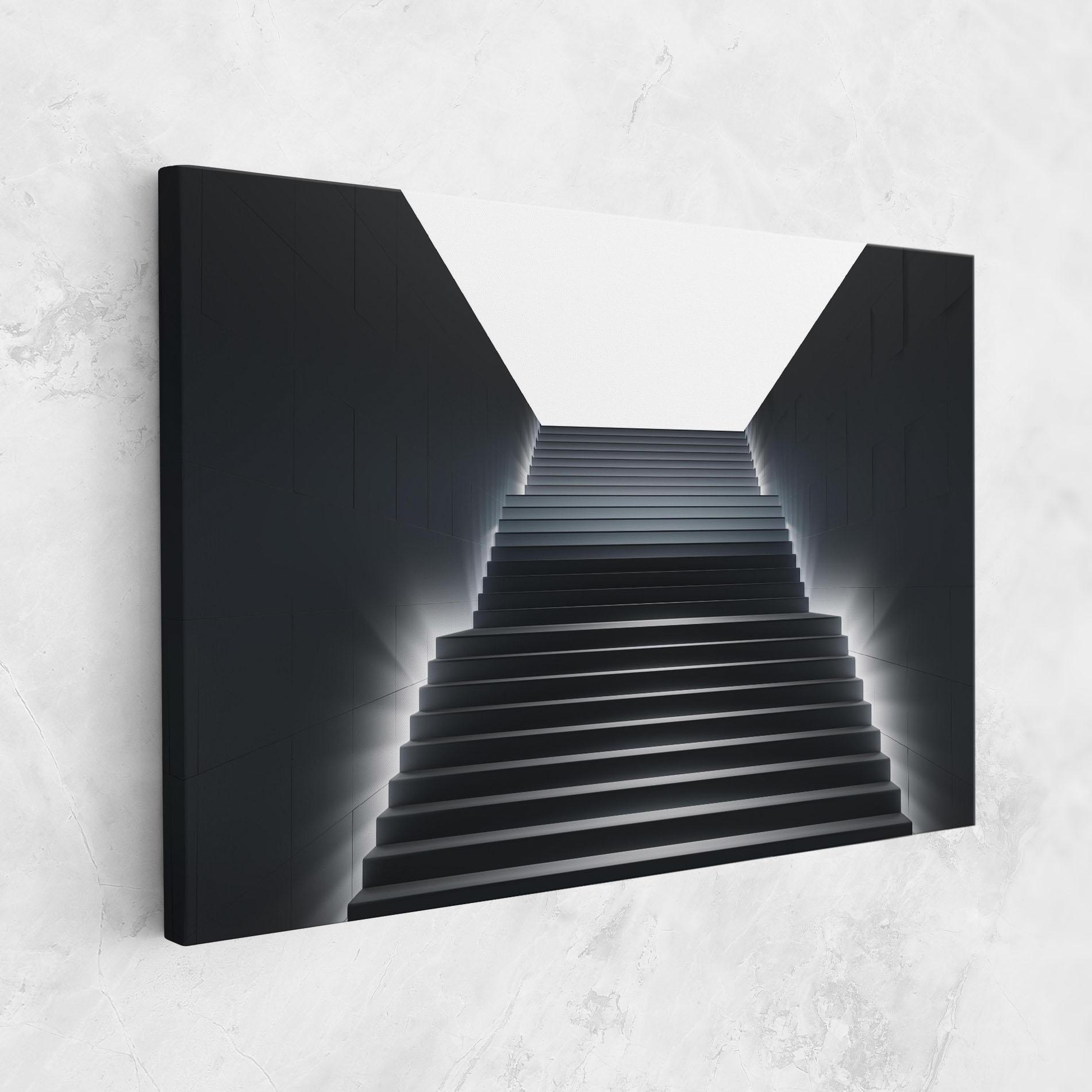 Leinwandbild Dark Stairs mockup 1
