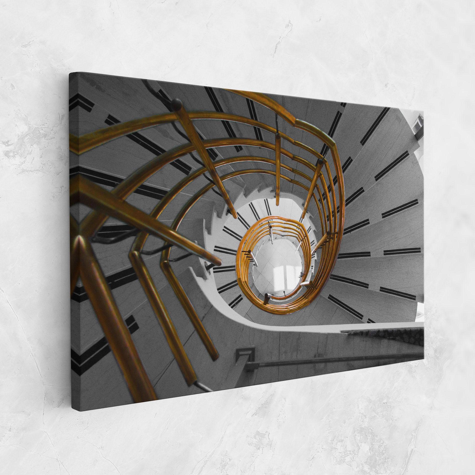 Leinwandbild Gold Bar Stairs mockup 1