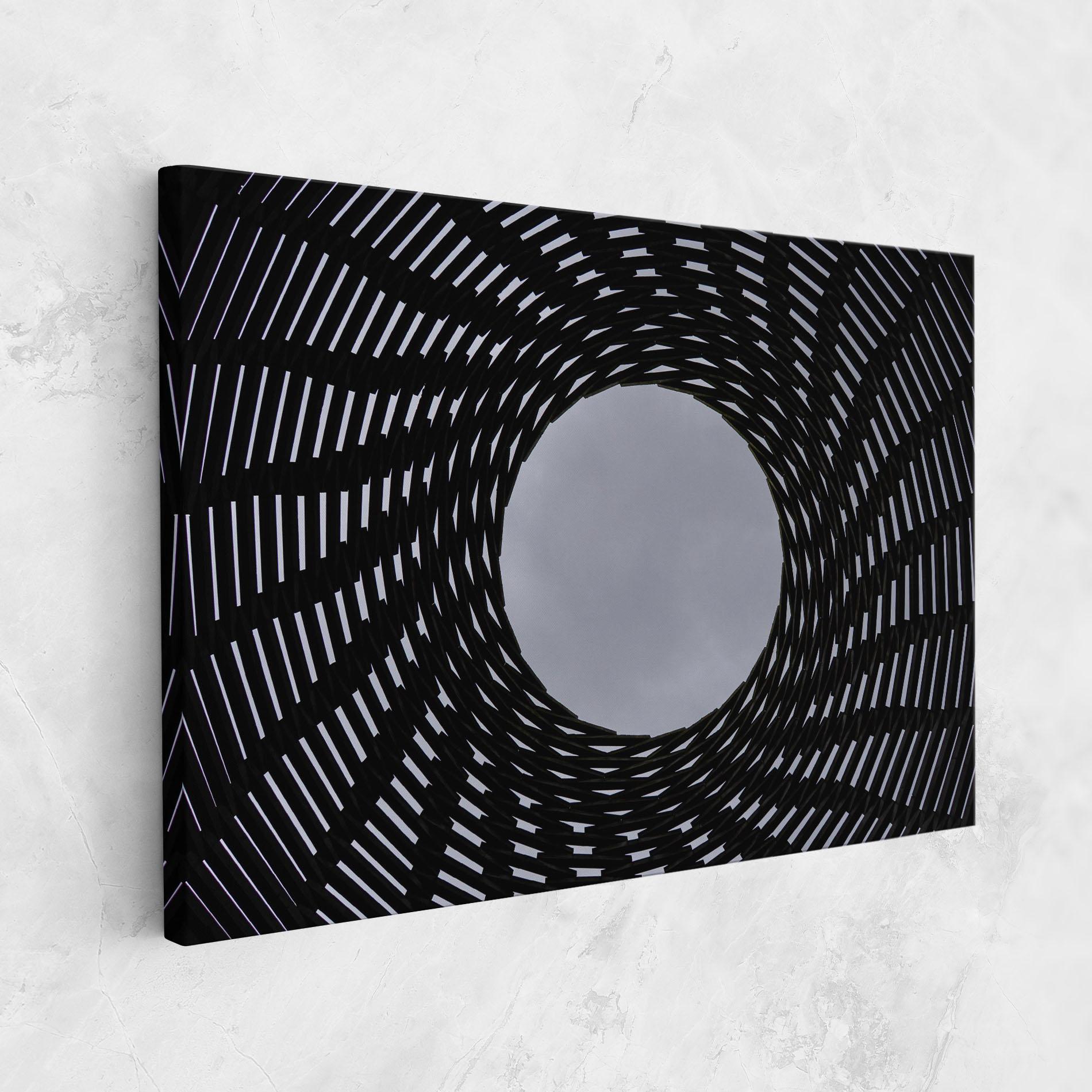 Leinwandbild Grey Circle Lines mockup 1