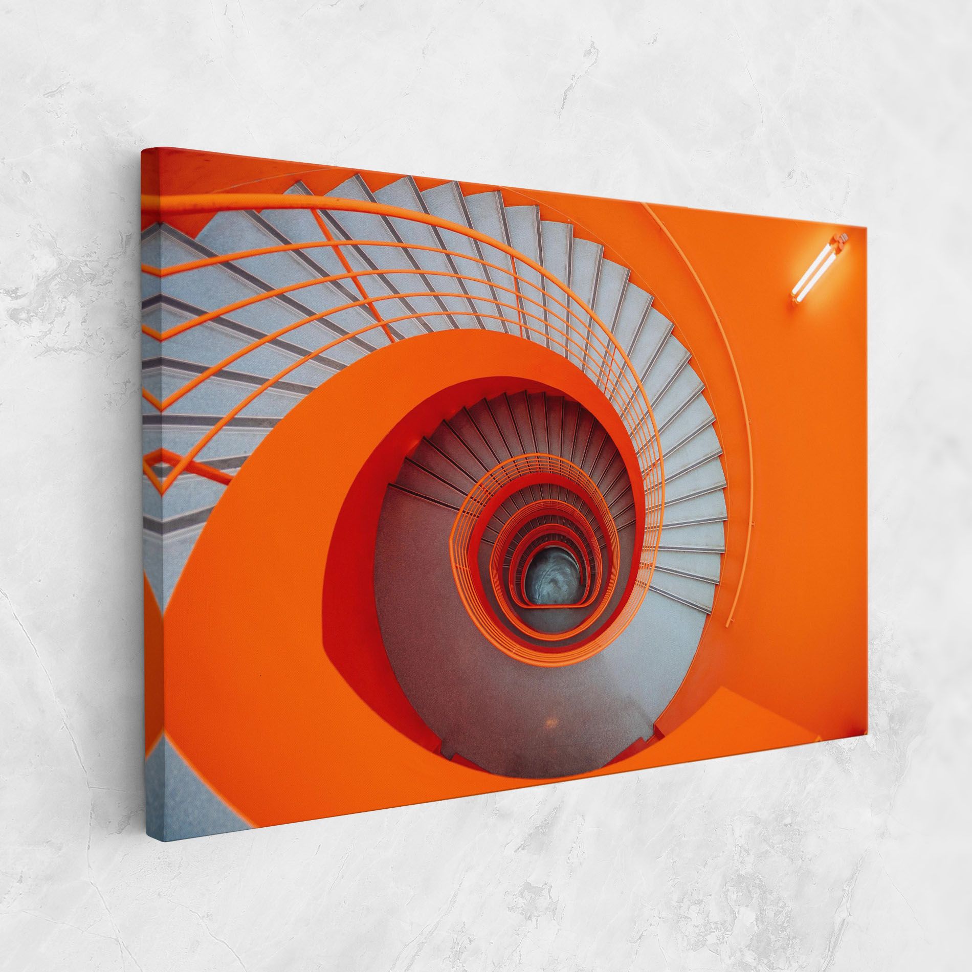 Grey Orange Stairs mockup 1