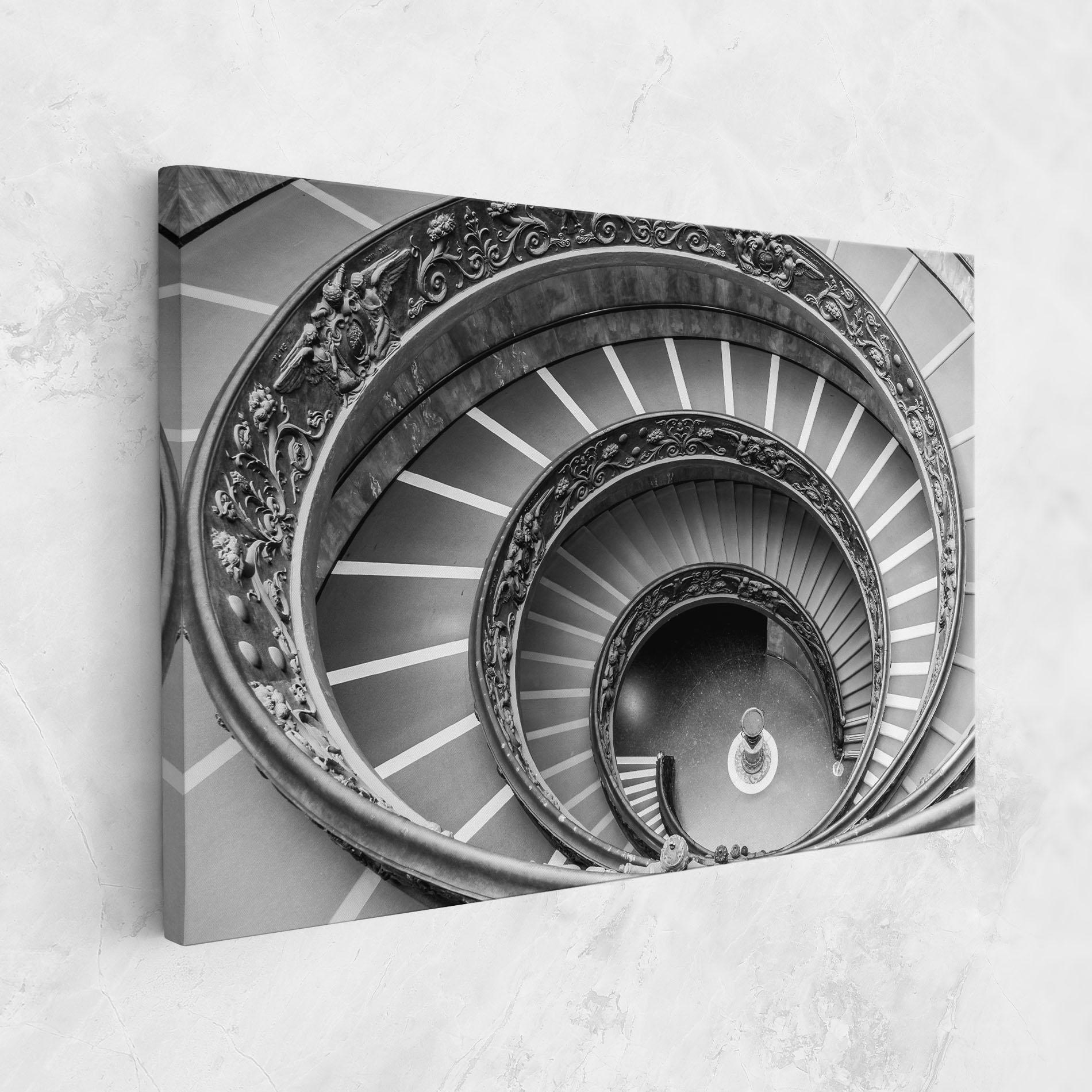 Leinwandbild Grey Spiral mockup 1