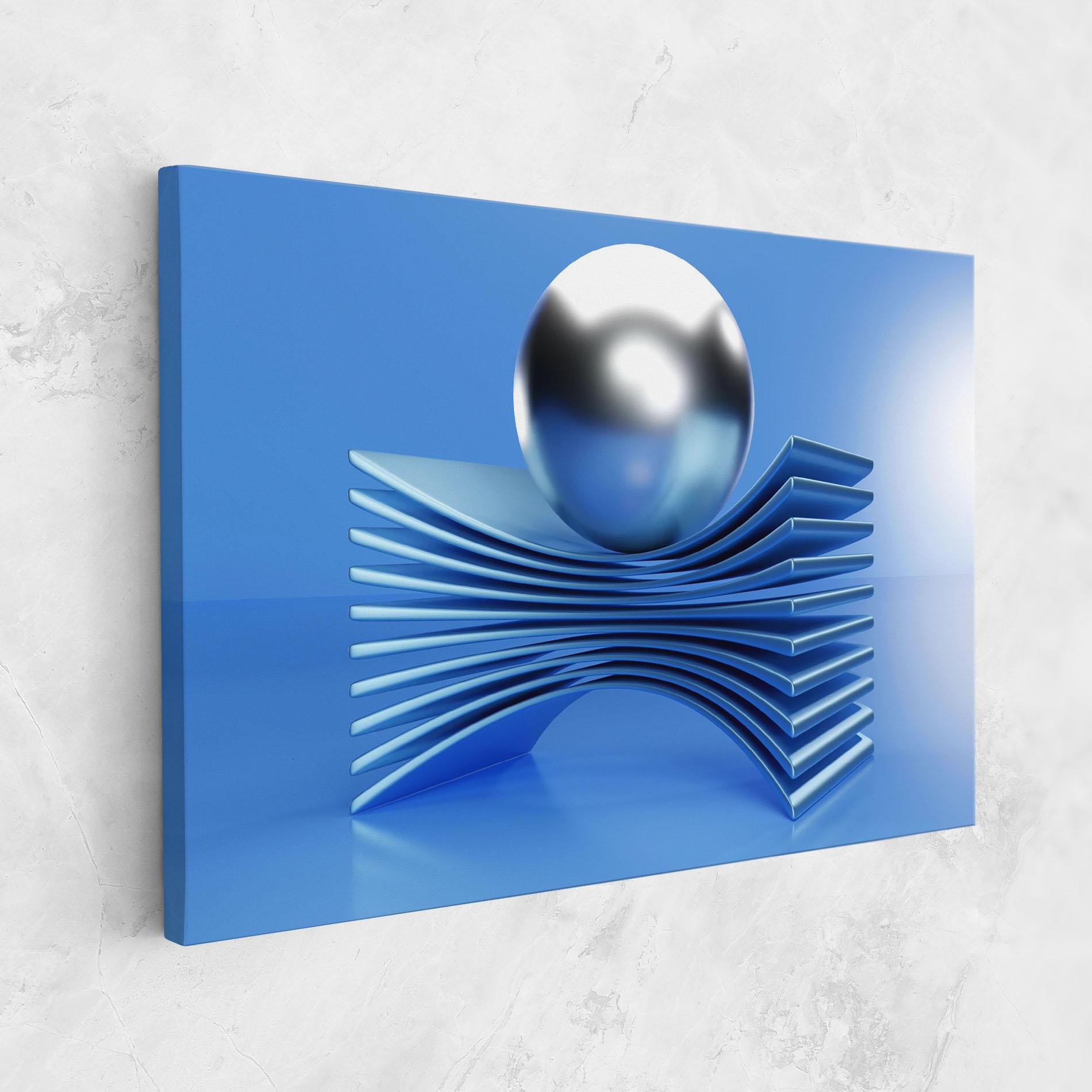 Leinwandbild Silver Ball mockup 1