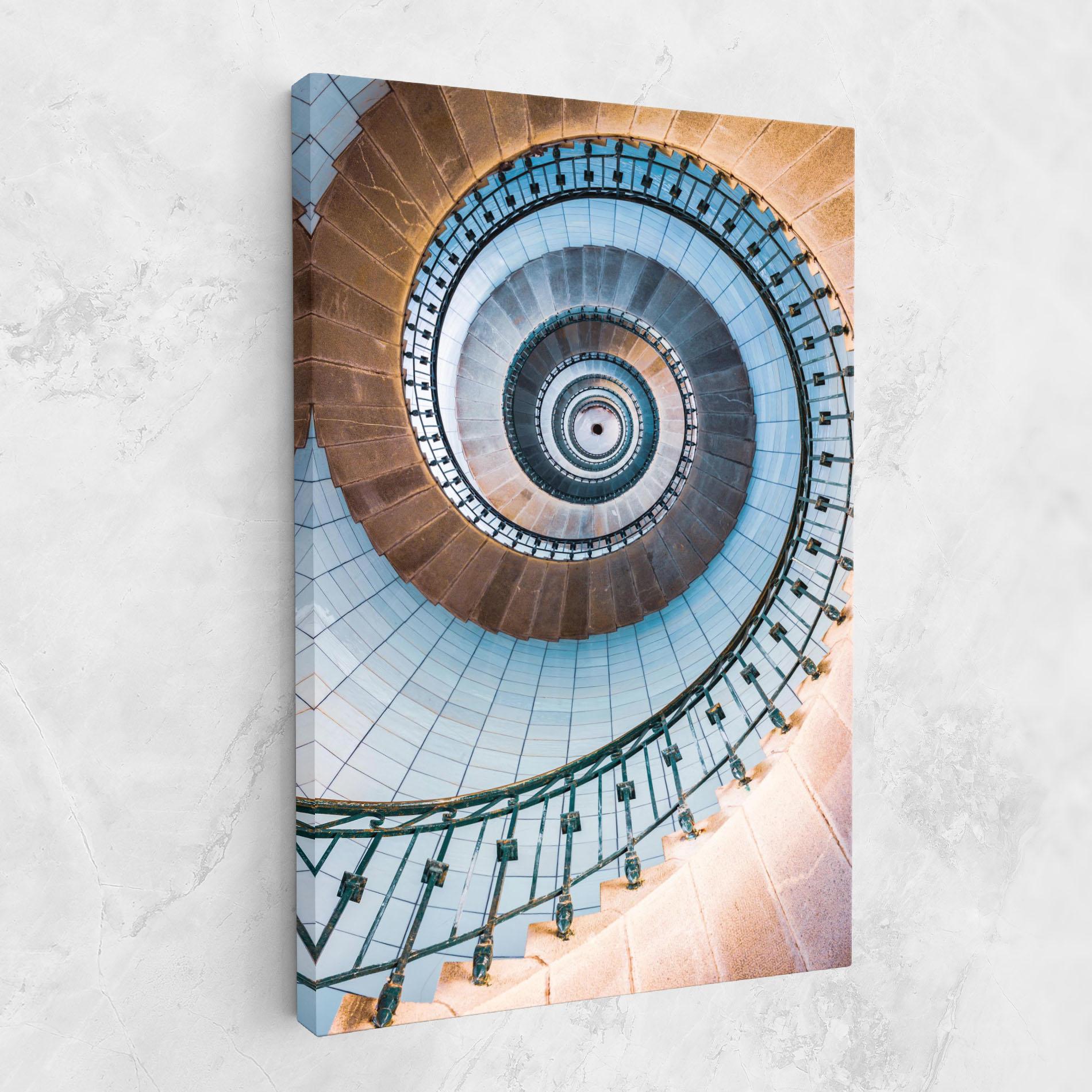 Leinwandbild Blue Opaline Stairs mockup 1