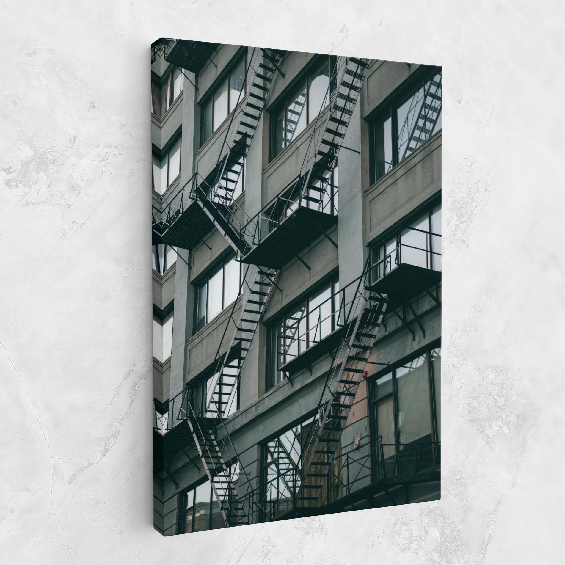 Leinwandbild Building Stairs mockup 1
