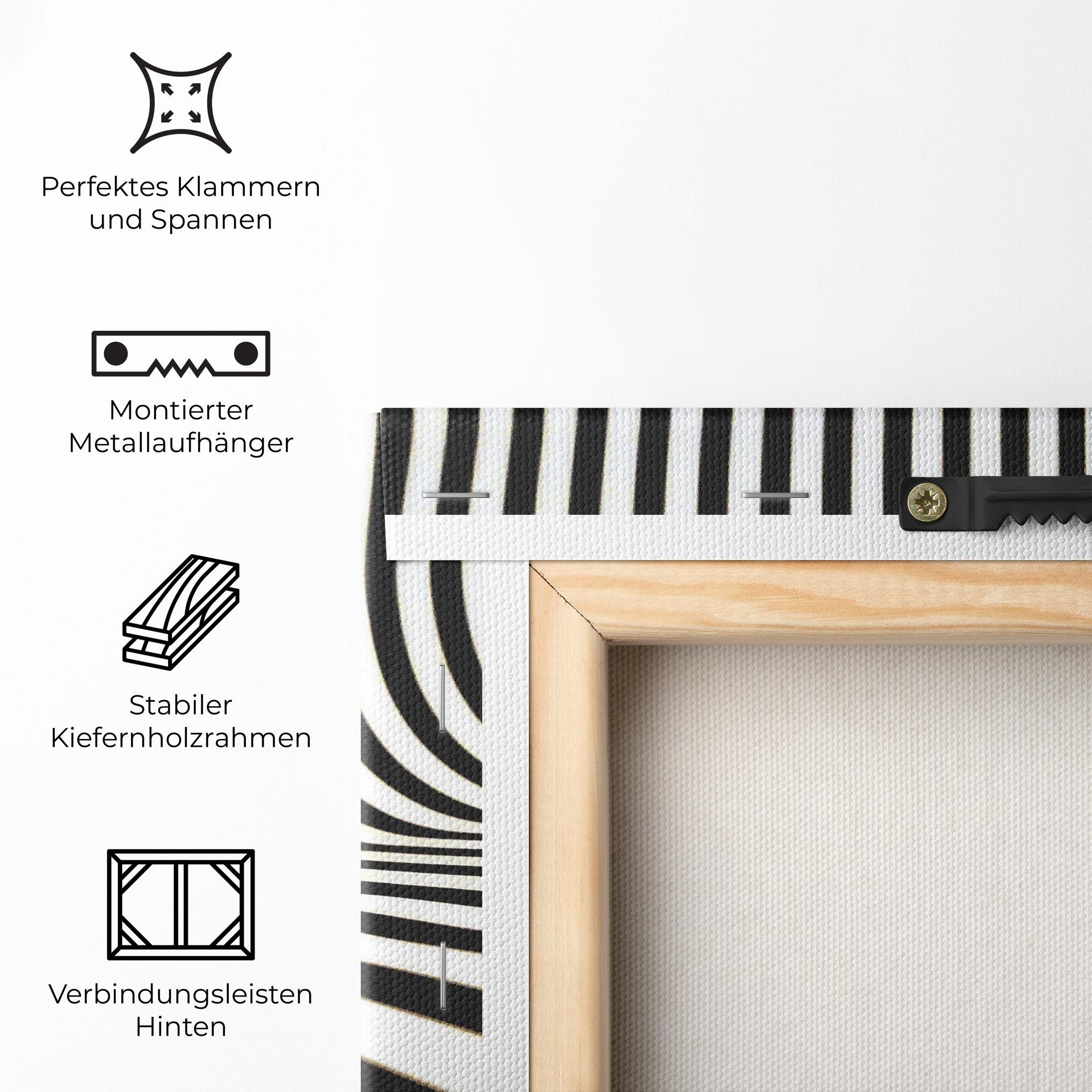Leinwandbild Black And White Illusion mockup 5