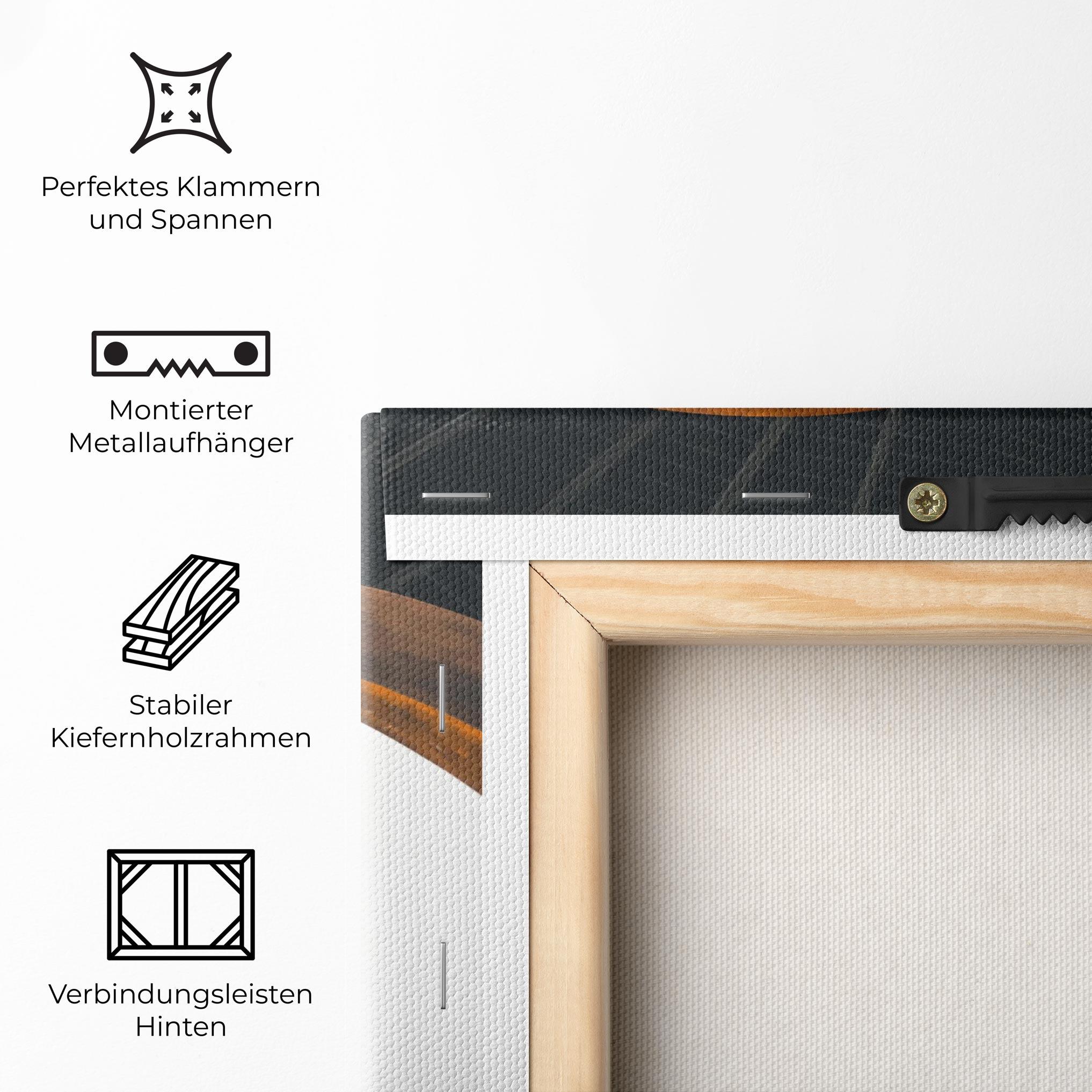 Leinwandbild Black Spiral Stairs mockup 5