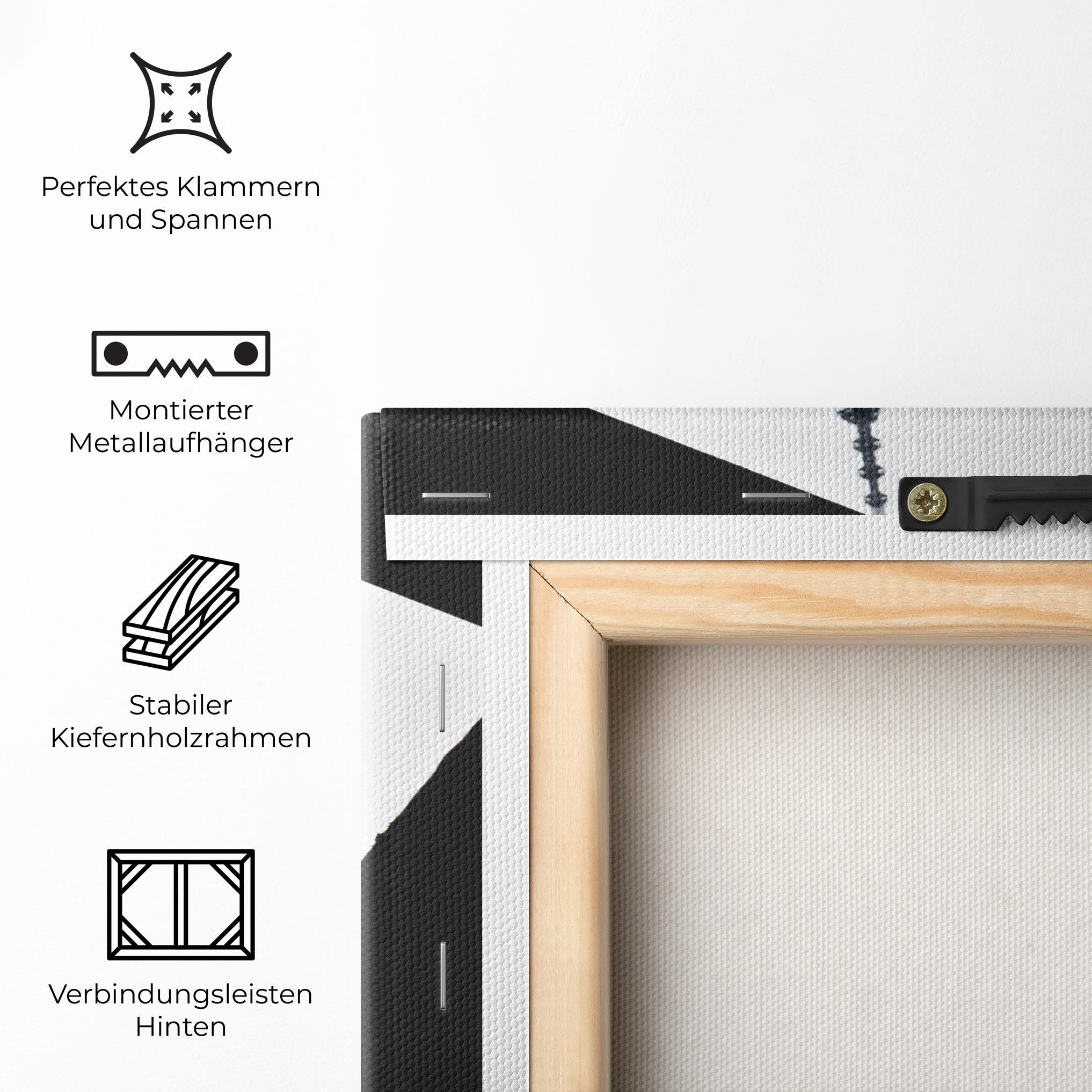 Leinwandbild Black Stairs Floating mockup 5