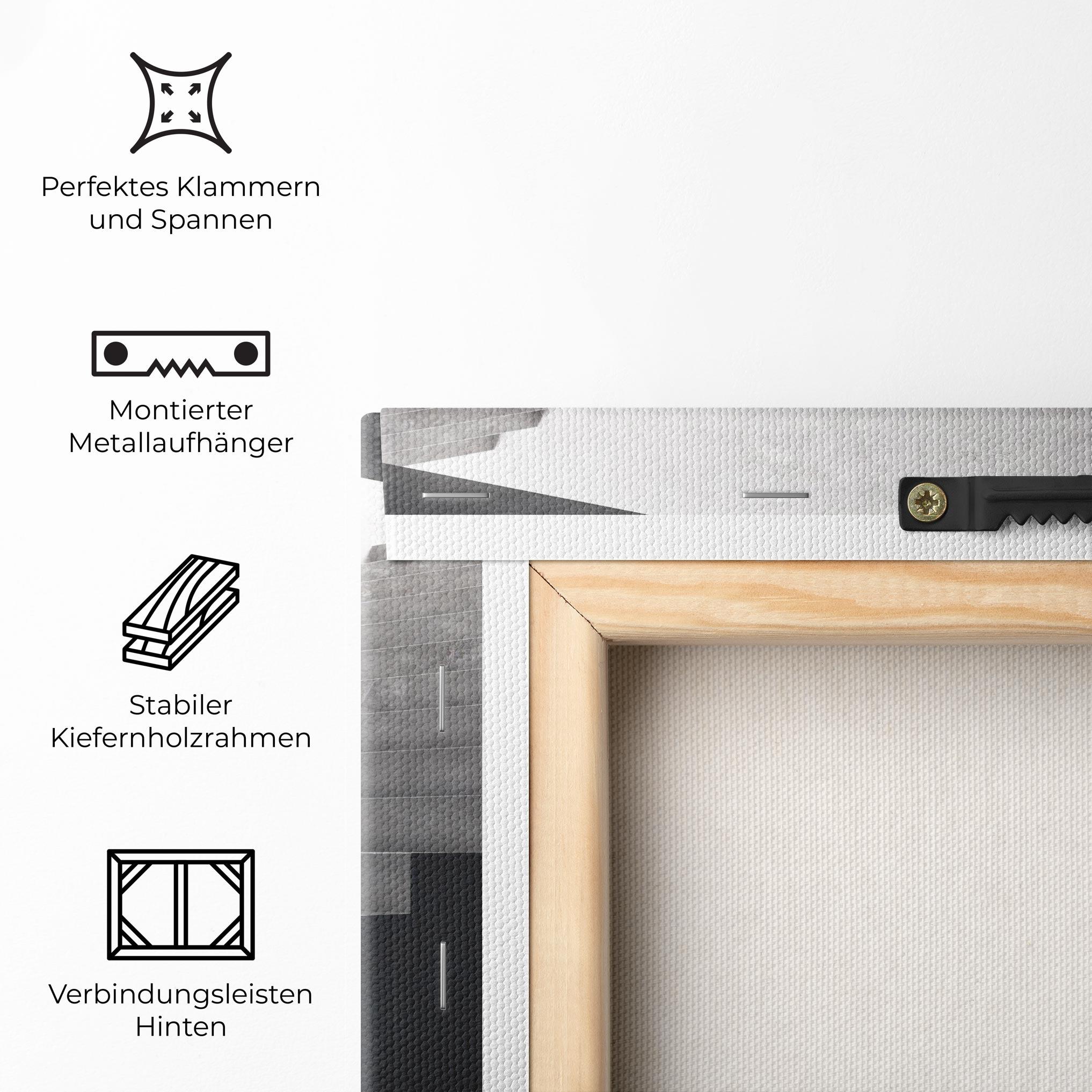 Leinwandbild Concrete Stairs mockup 5