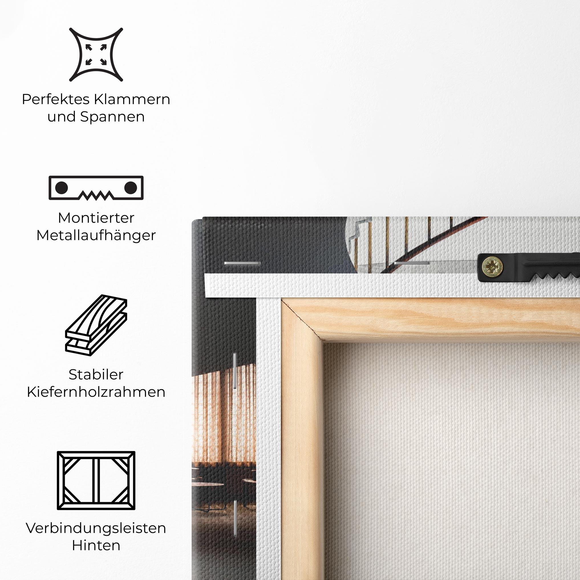 Leinwandbild Dark Room Stairs mockup 5