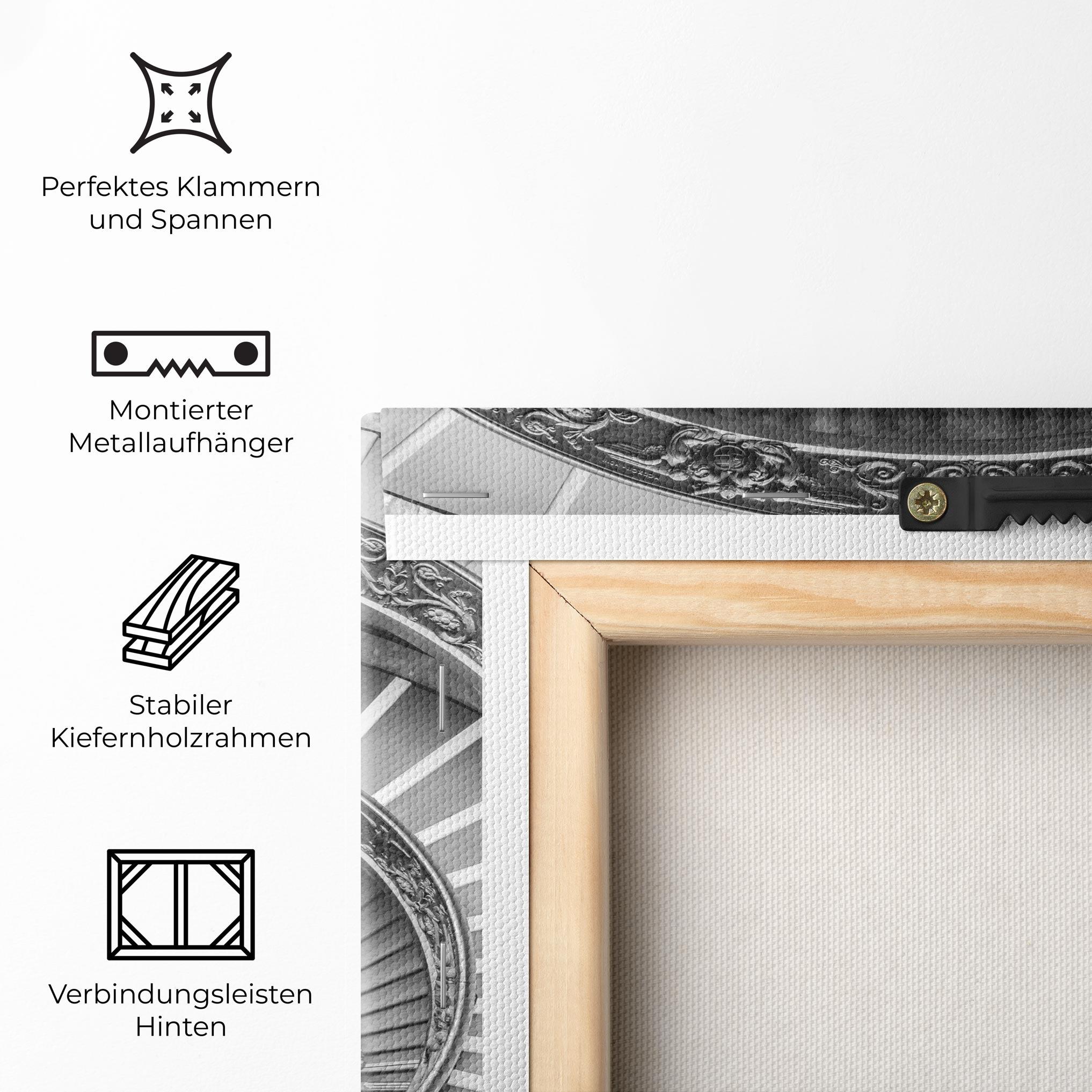 Leinwandbild Grey Spiral mockup 5