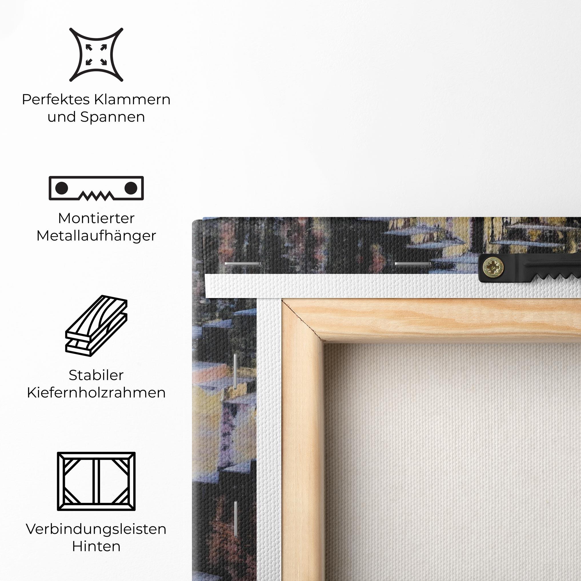 Leinwandbild Old Yellow Stairs mockup 5