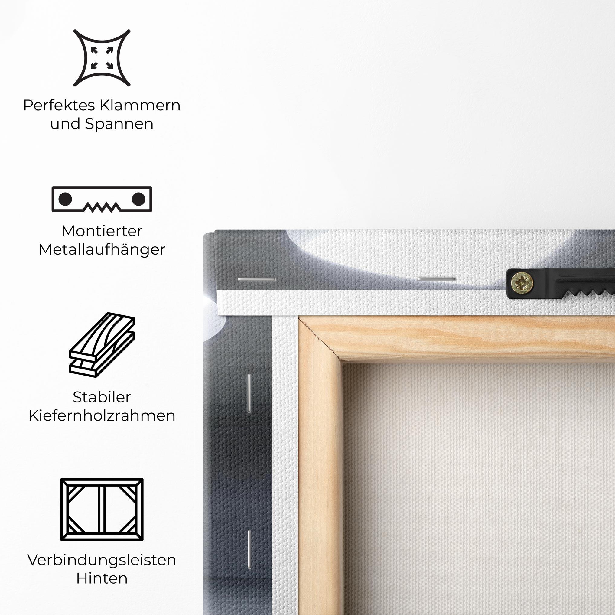 Leinwandbild Spiral White Staircase mockup 5