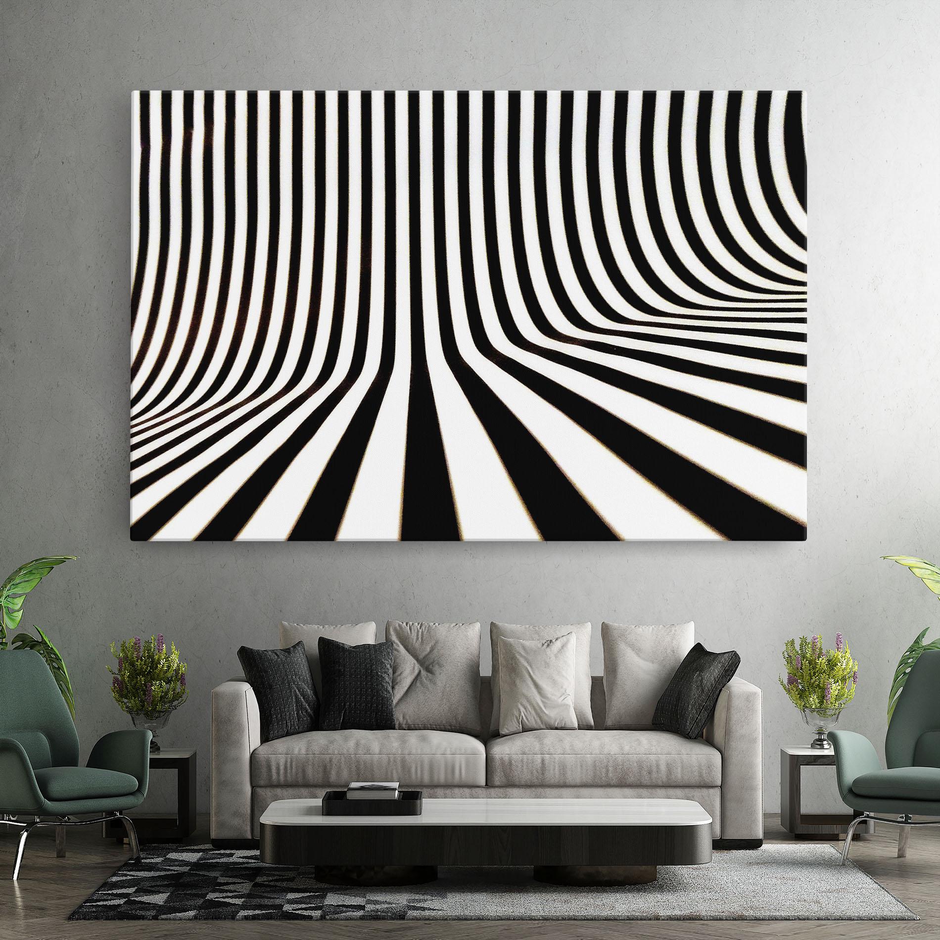 Leinwandbild Black And White Illusion mockup 7