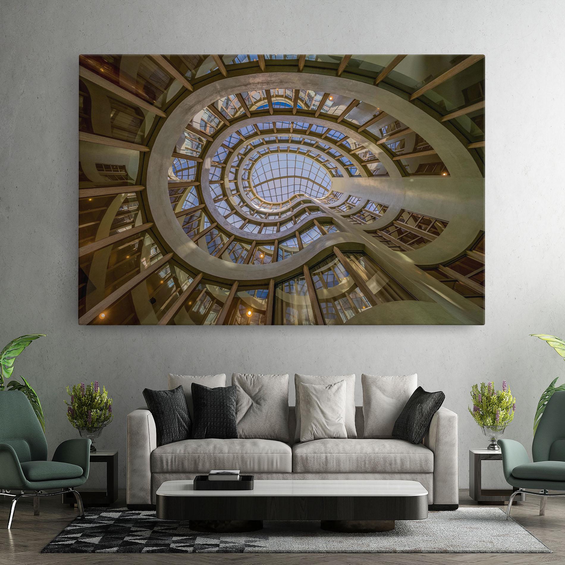 Leinwandbild Glass Building mockup 7