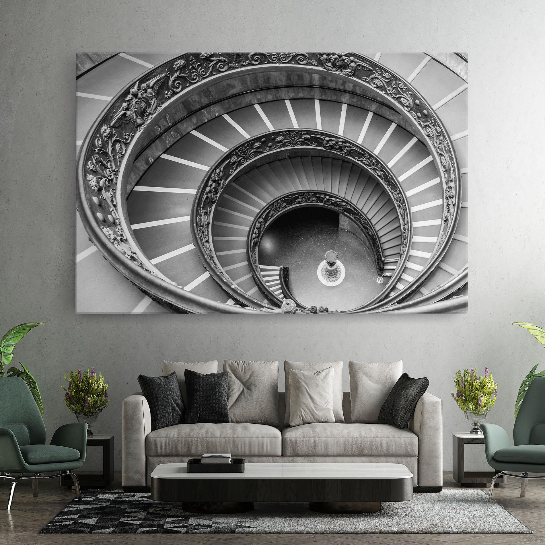 Leinwandbild Grey Spiral mockup 7