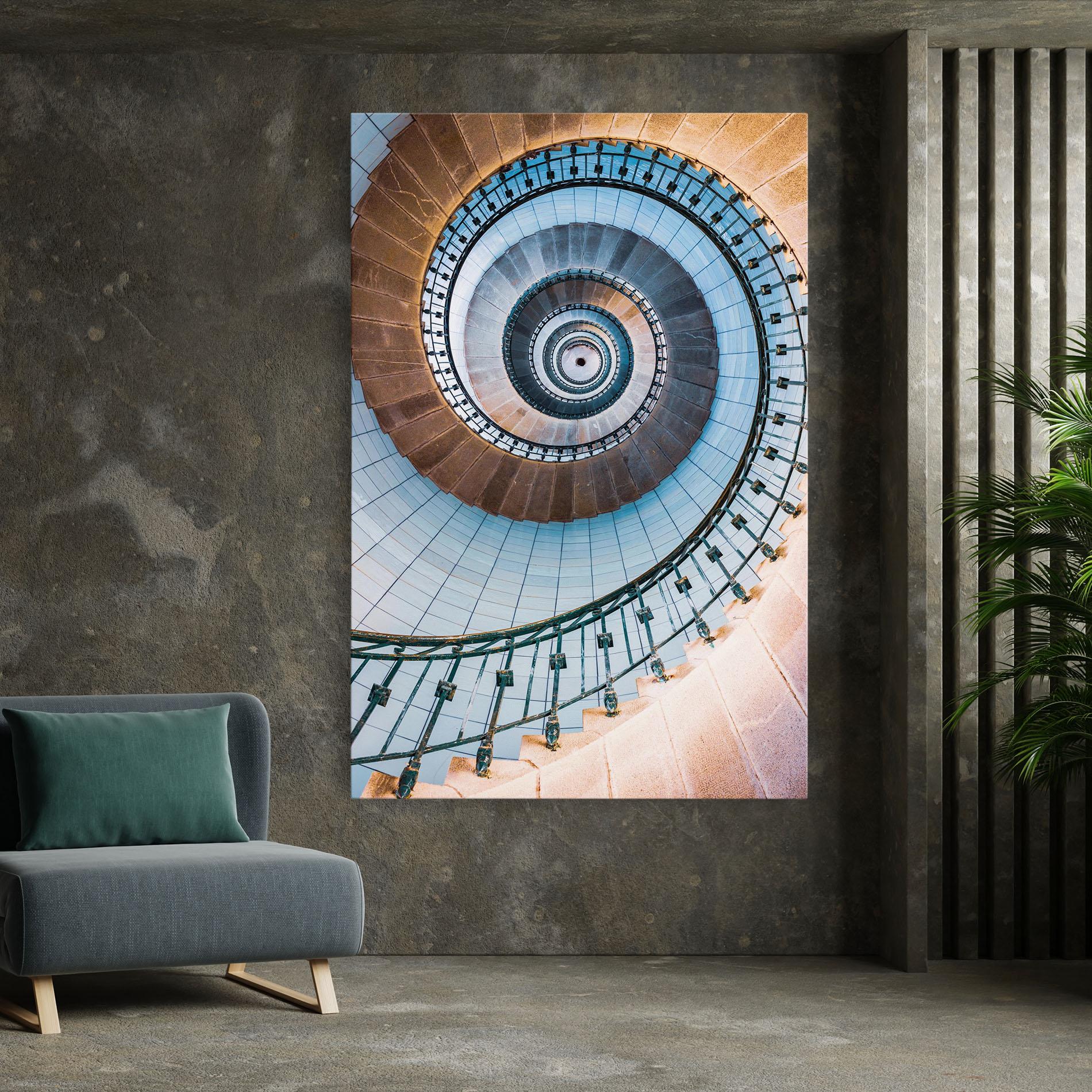 Leinwandbild Blue Opaline Stairs mockup 7