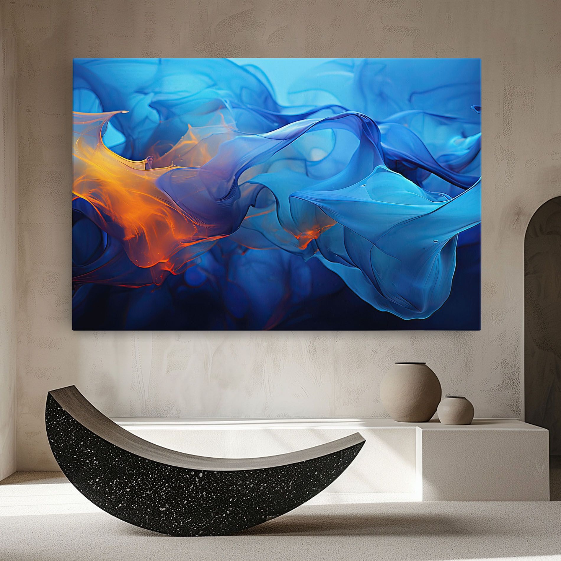 Blue Orange Floating mockup 8