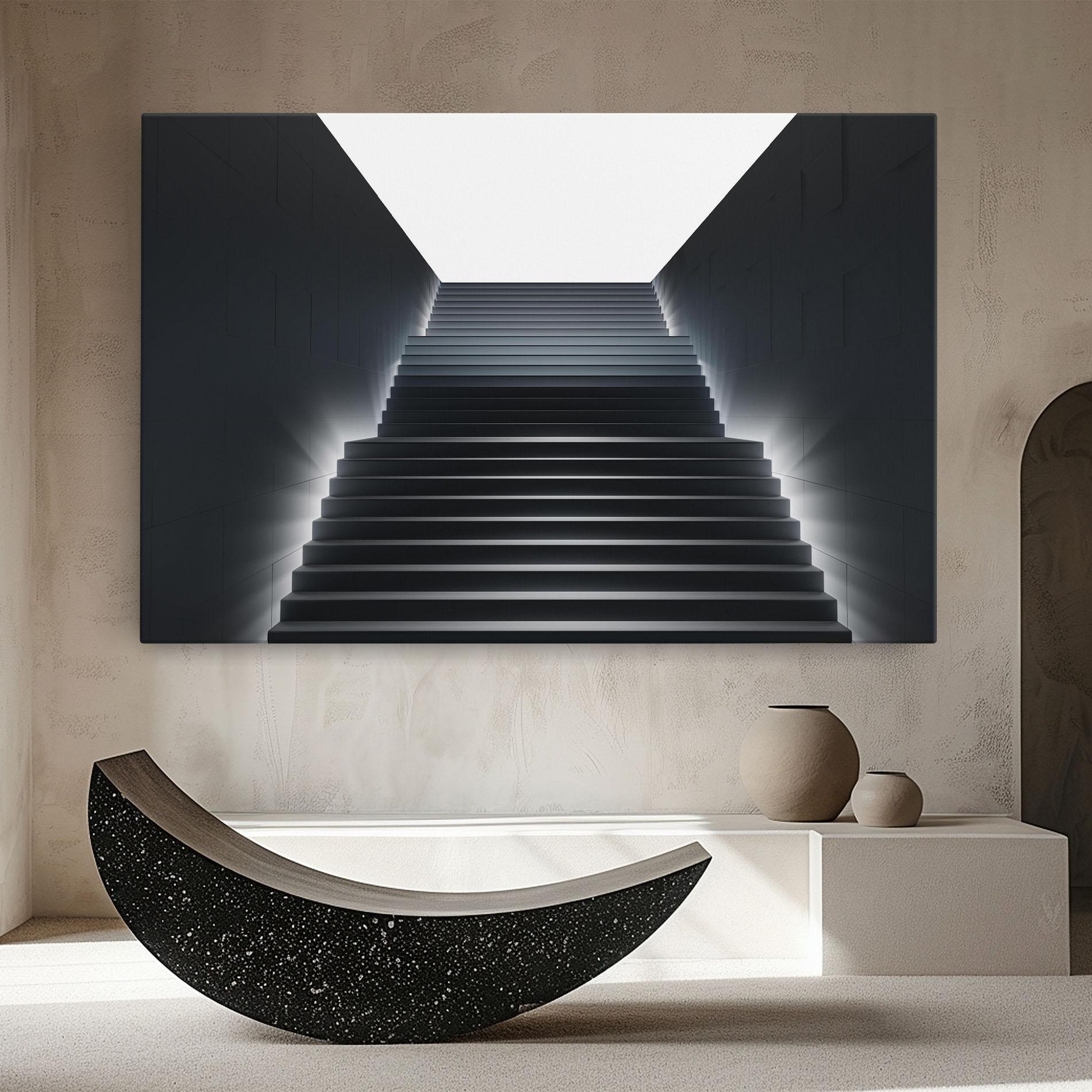 Leinwandbild Dark Stairs mockup 8
