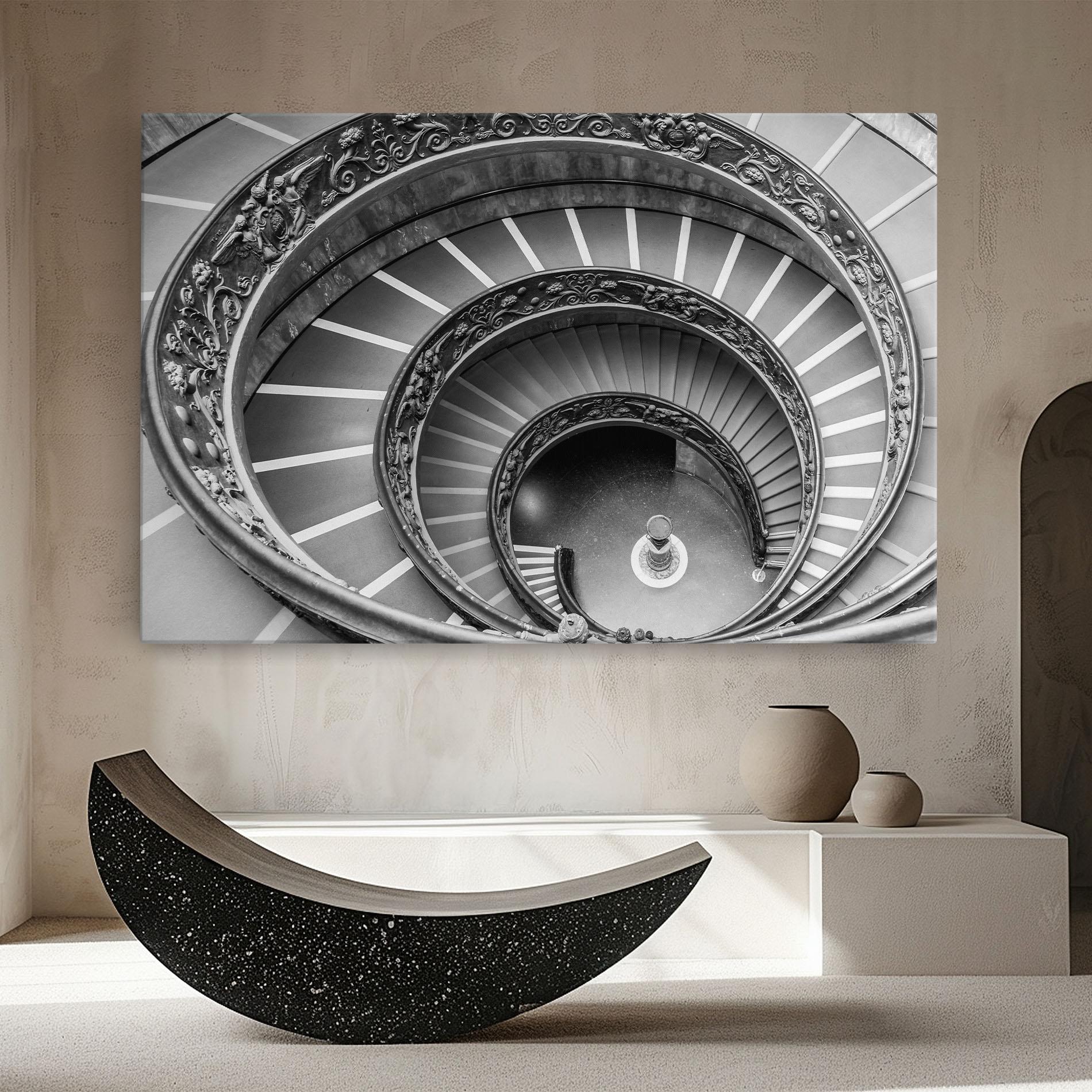 Leinwandbild Grey Spiral mockup 8