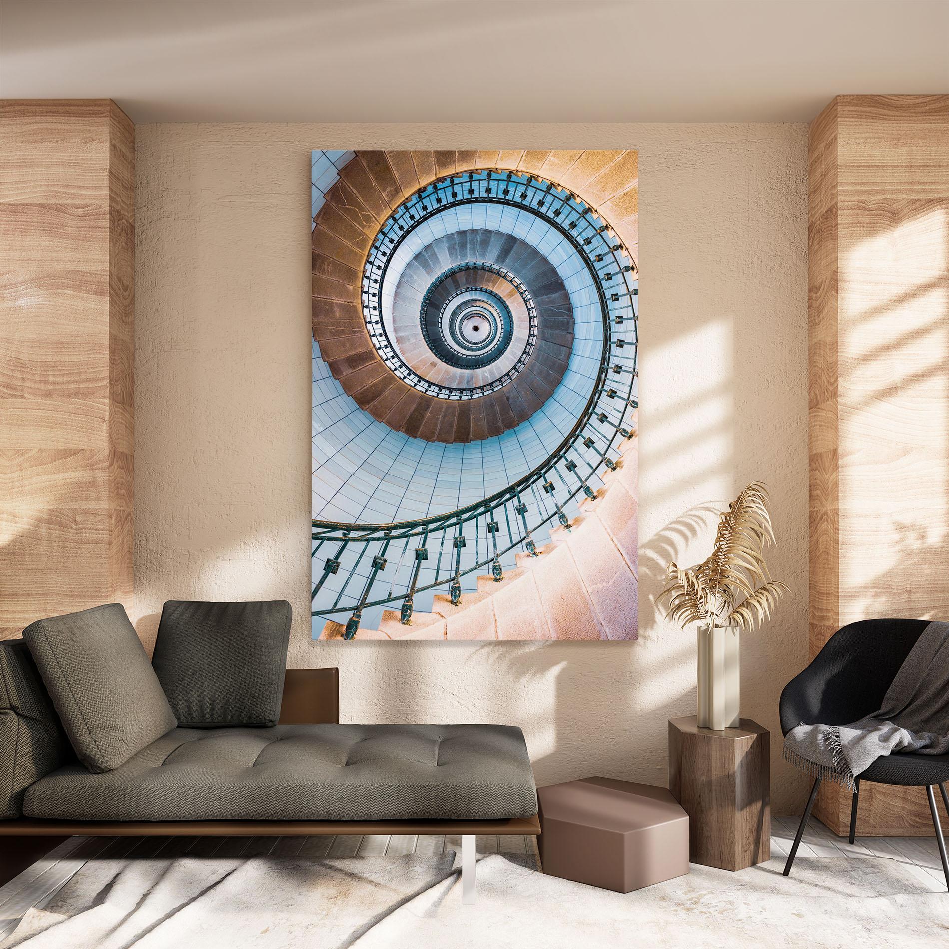 Leinwandbild Blue Opaline Stairs mockup 8