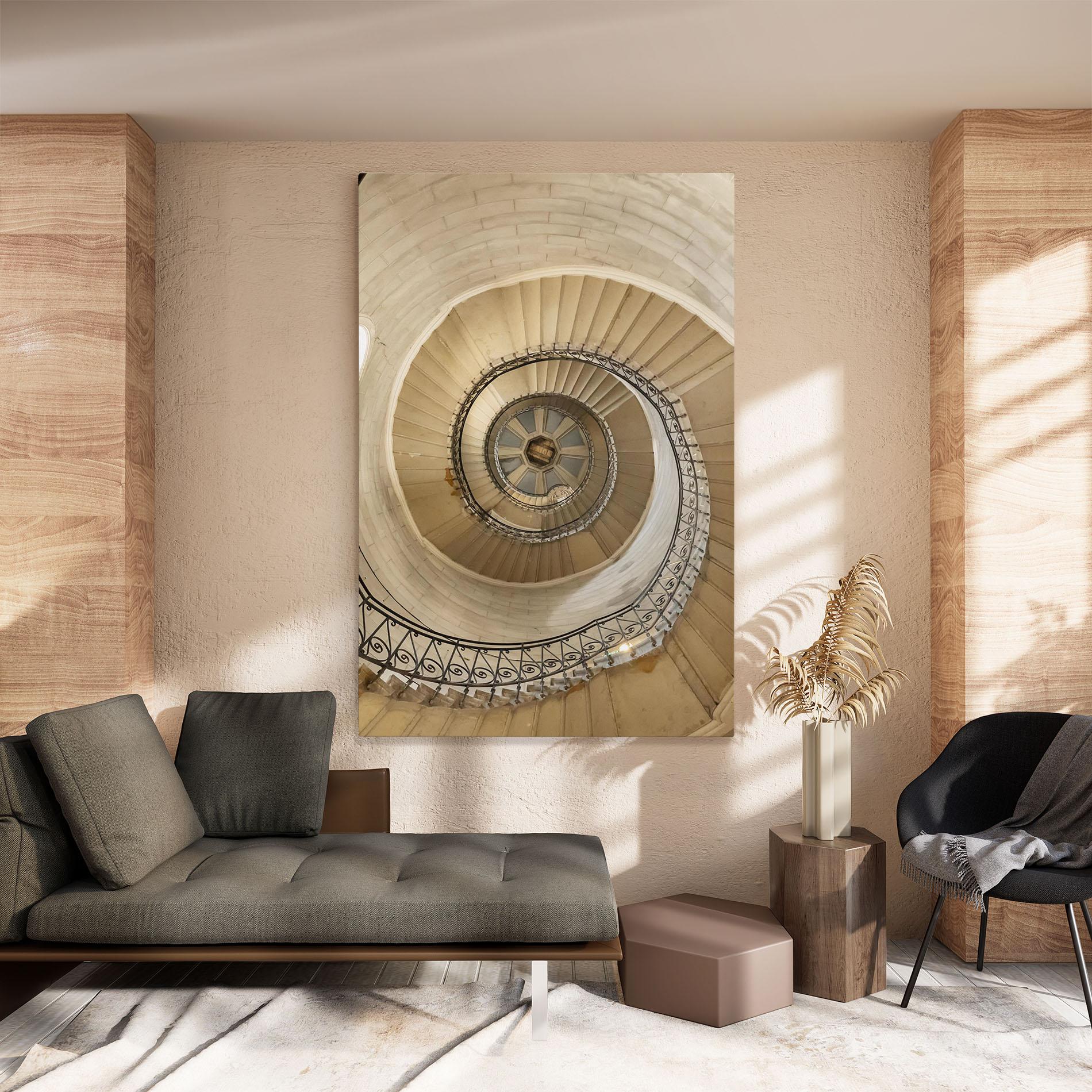 Leinwandbild Cream Down Stairs mockup 8