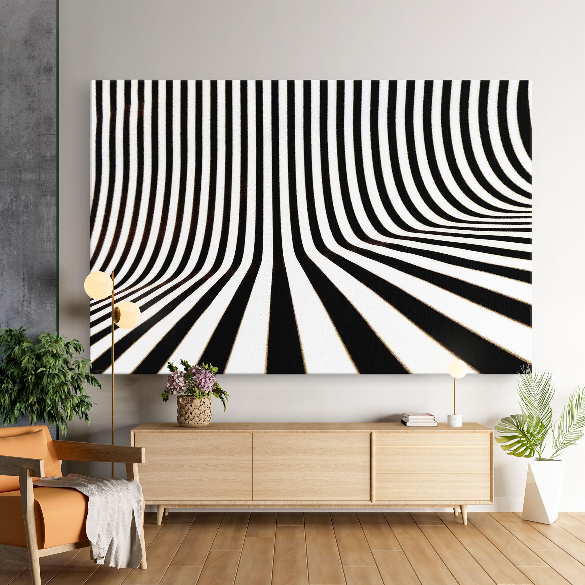 Leinwandbild Black And White Illusion mockup 9